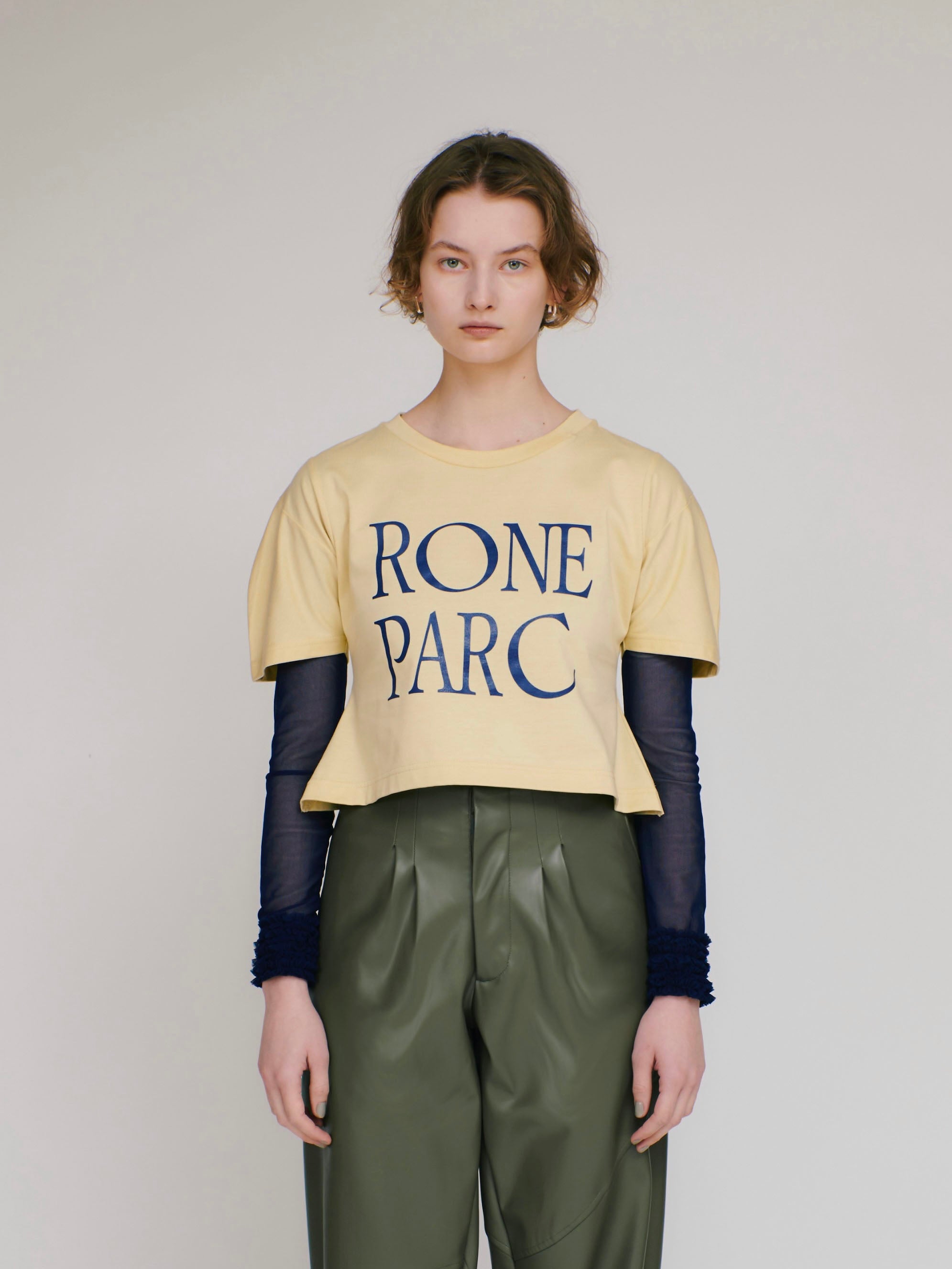 Organic cotton logo Puff T-shirt (yellow)