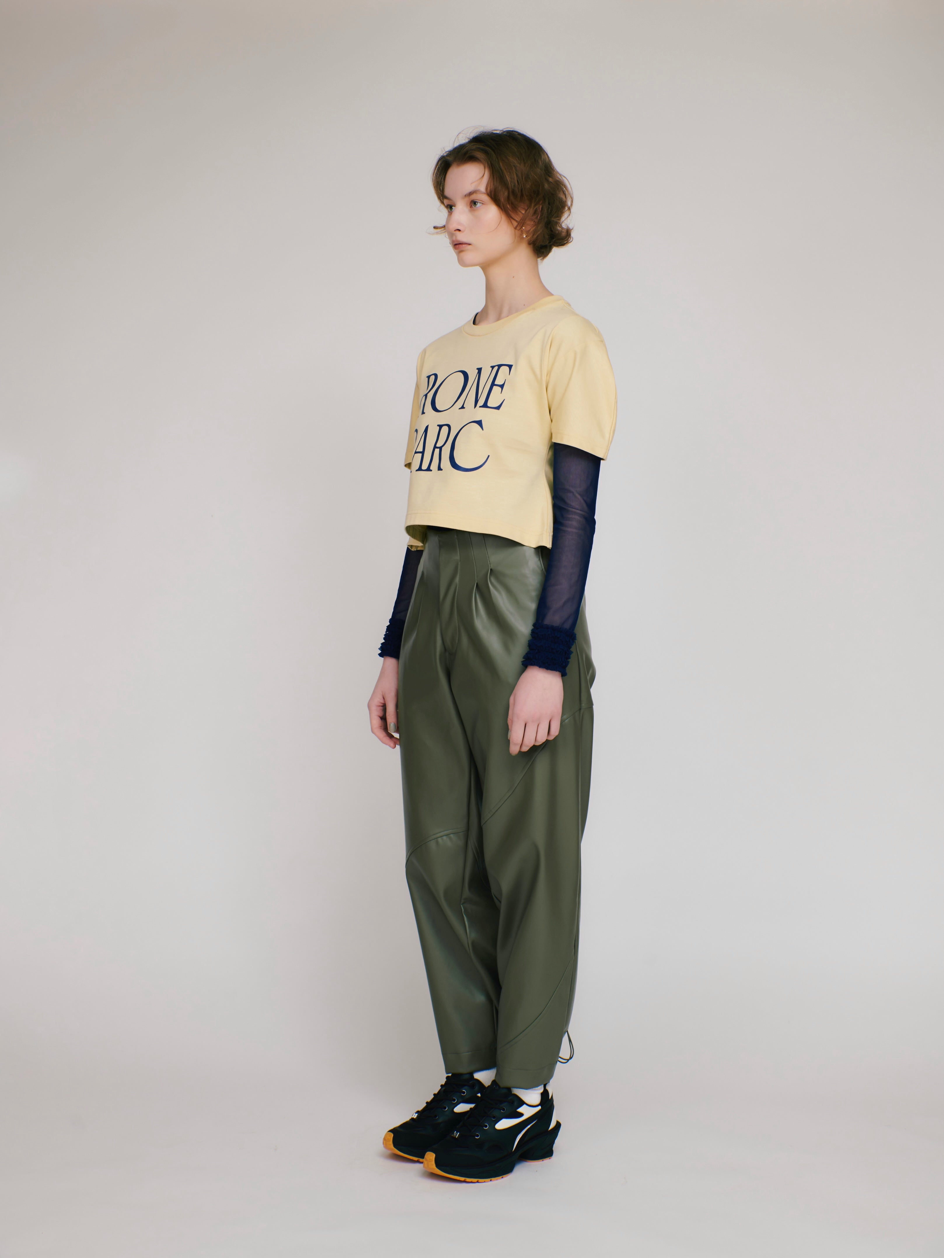 Organic cotton logo Puff T-shirt (yellow)