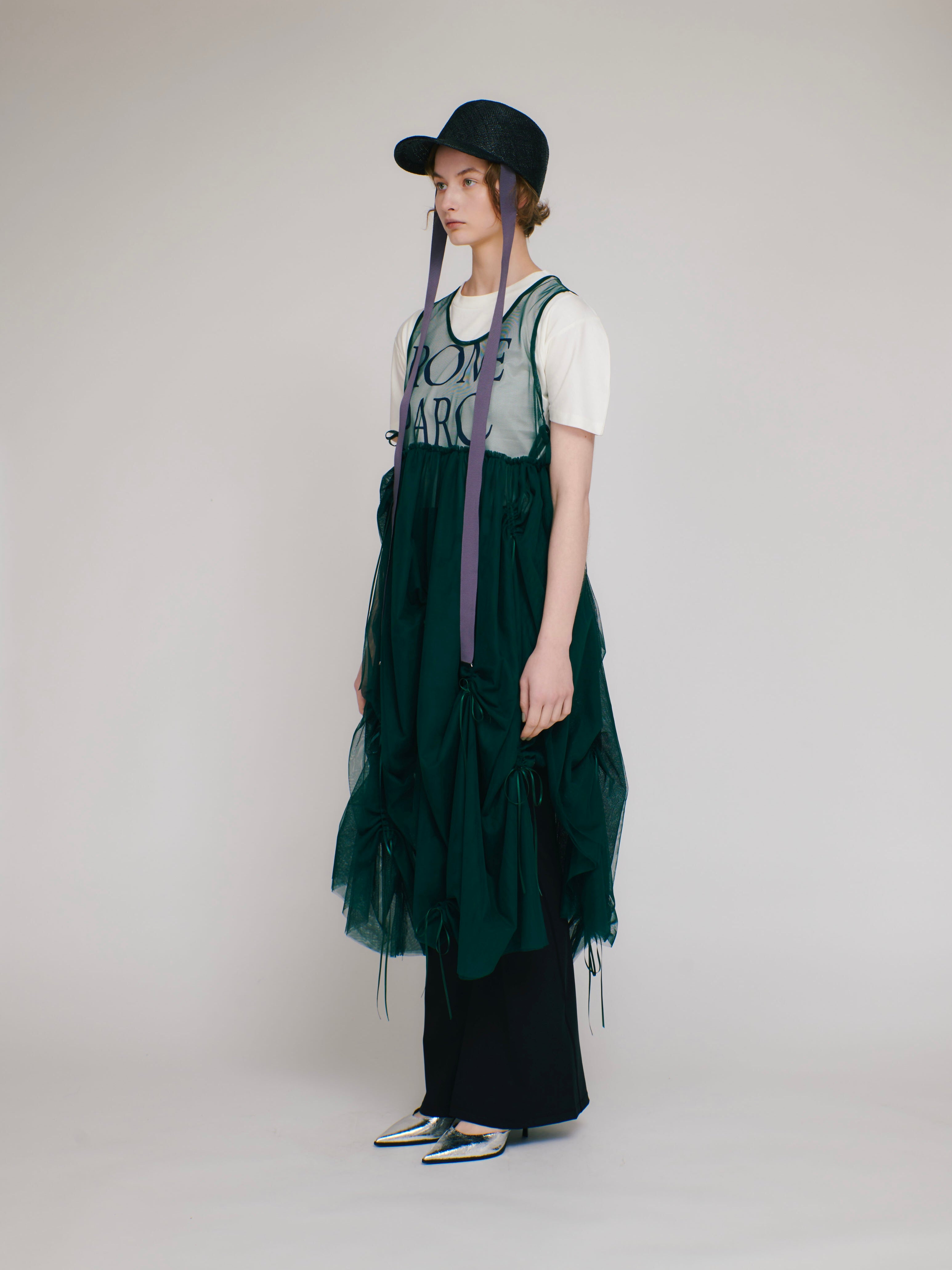 Tulle ribbon dress (green)