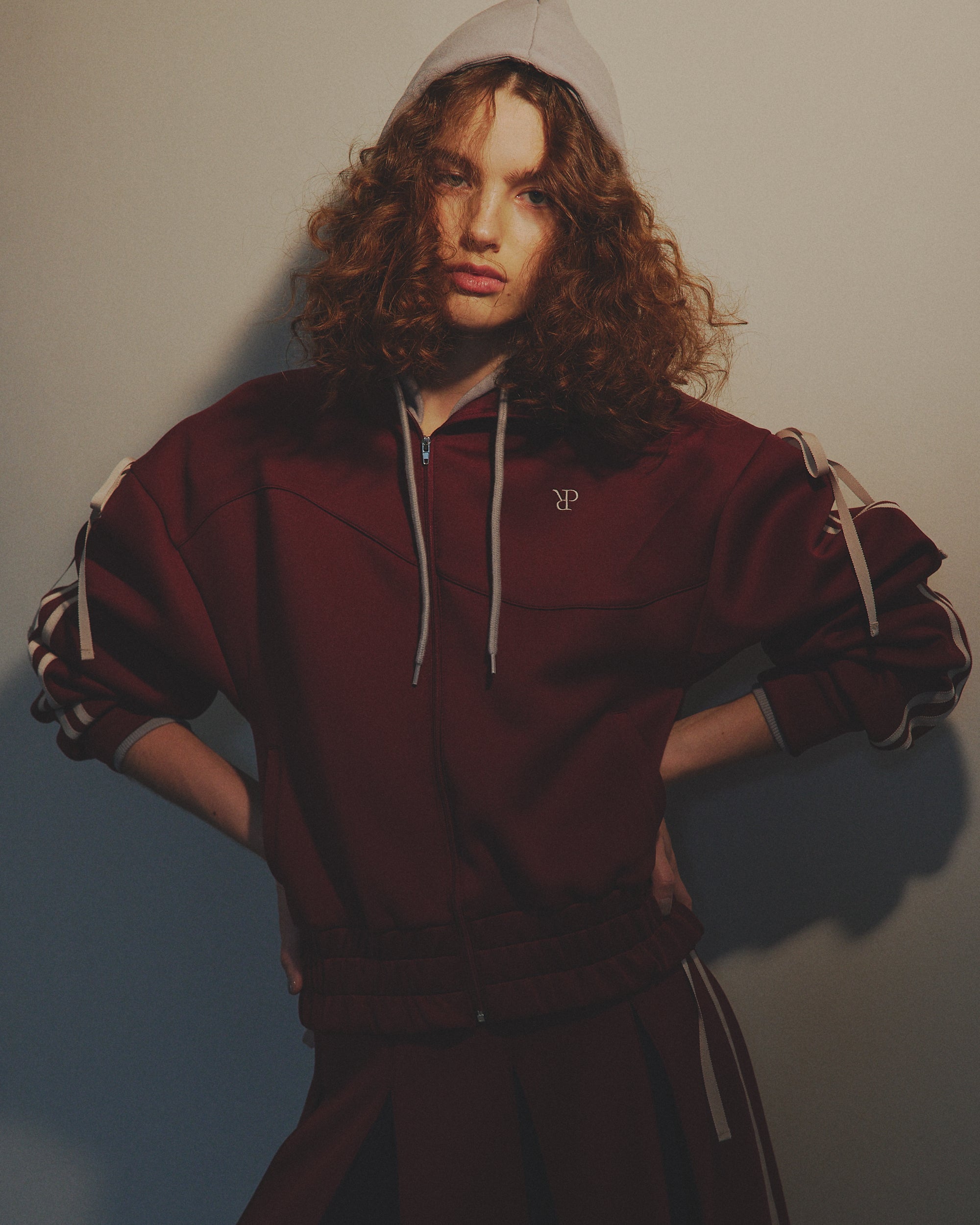 Ribbon track jacket (red)