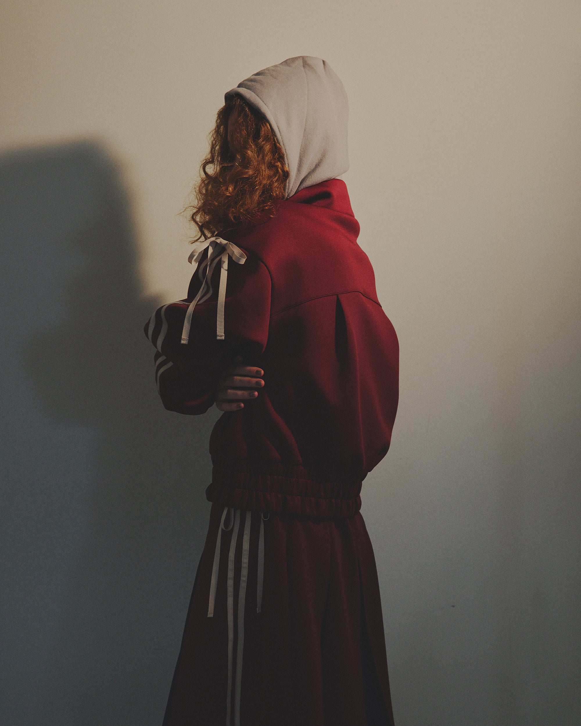 Ribbon track jacket (red)