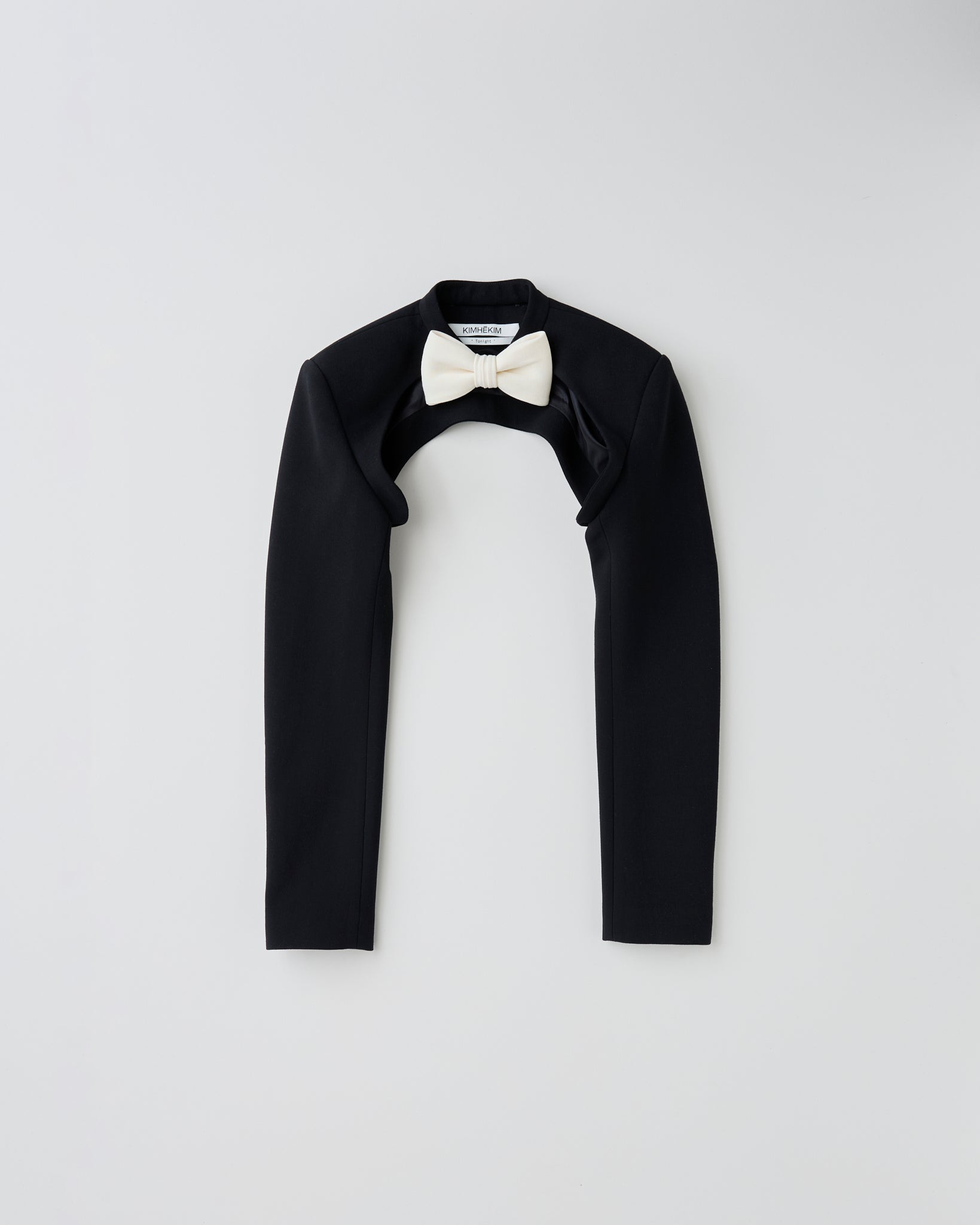 Bicolor bow bolero jacket 