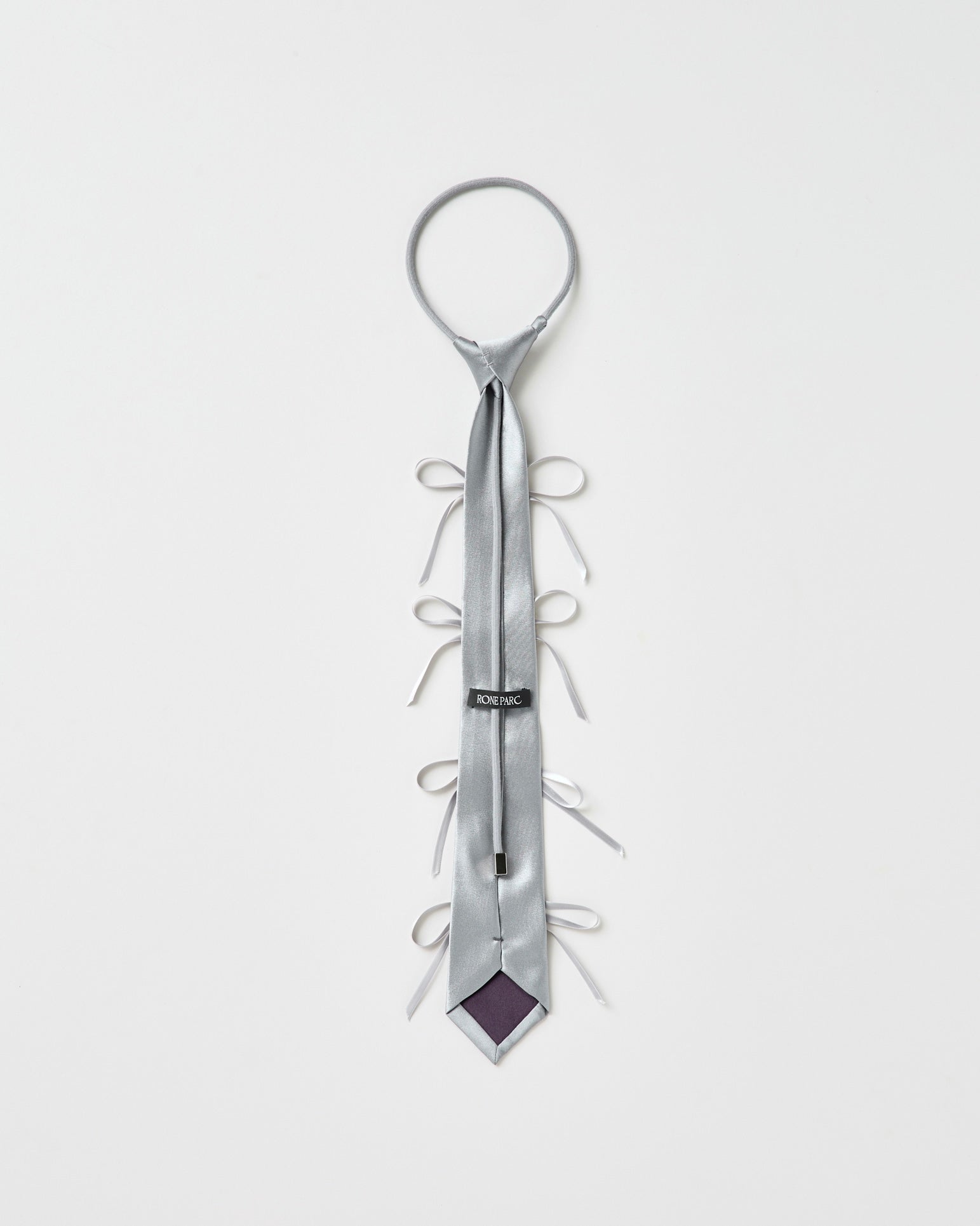 Ribbon rope tie (silver)