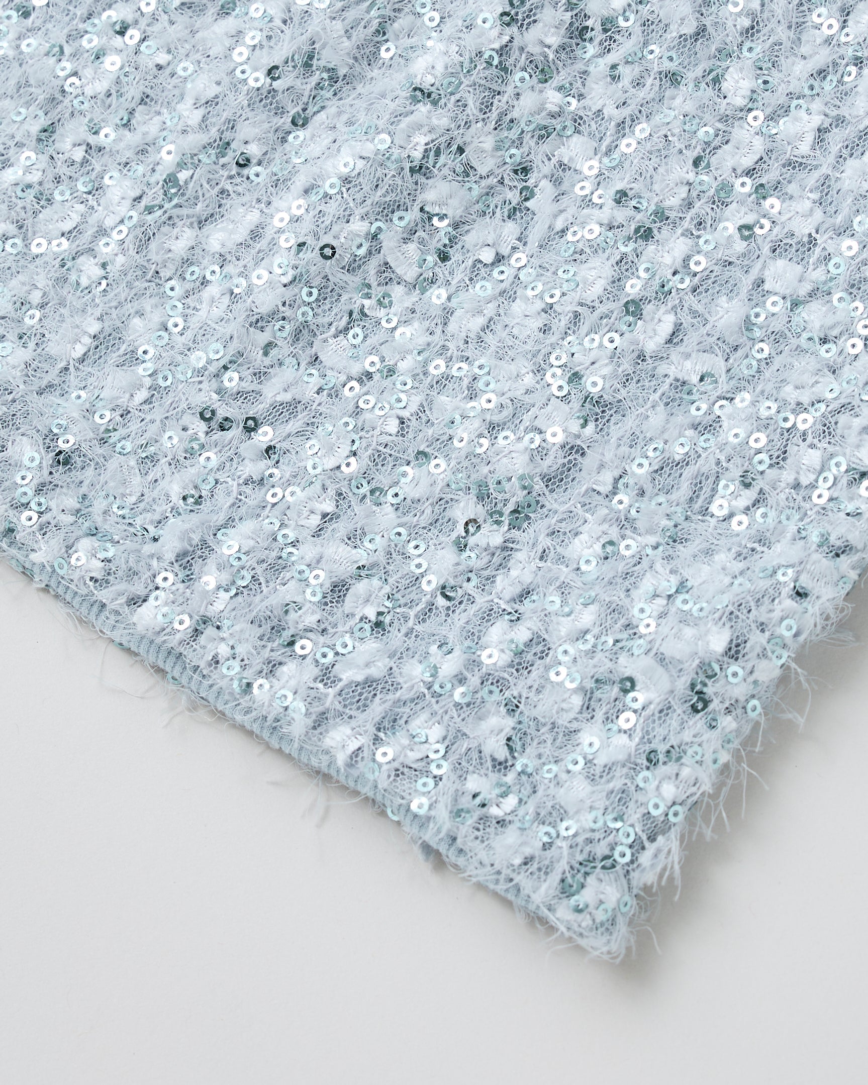 Spangle shaggy beanie (ice blue)