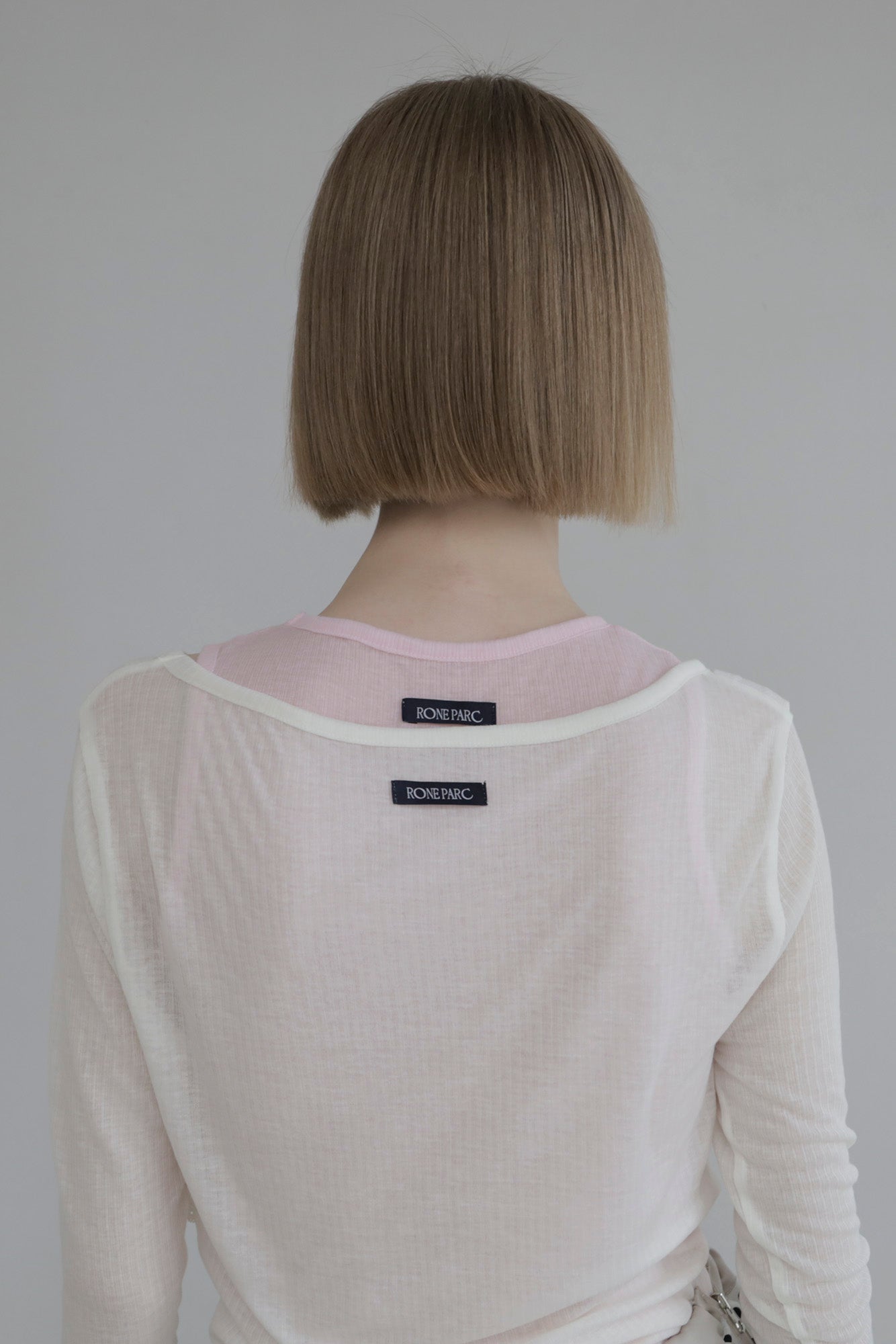 Rib sheer tank top (pink)