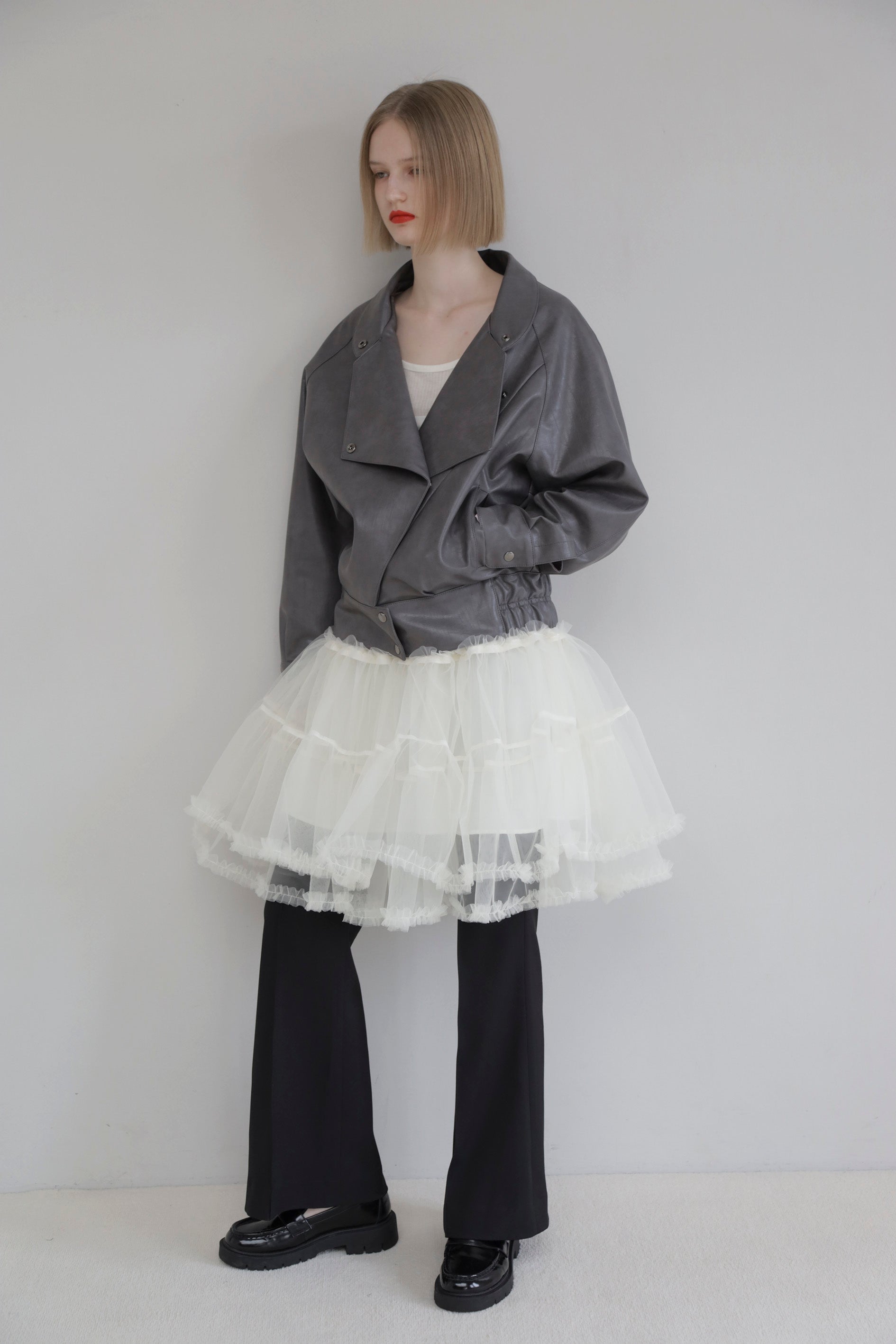 Jersey tutu skirt (off white)