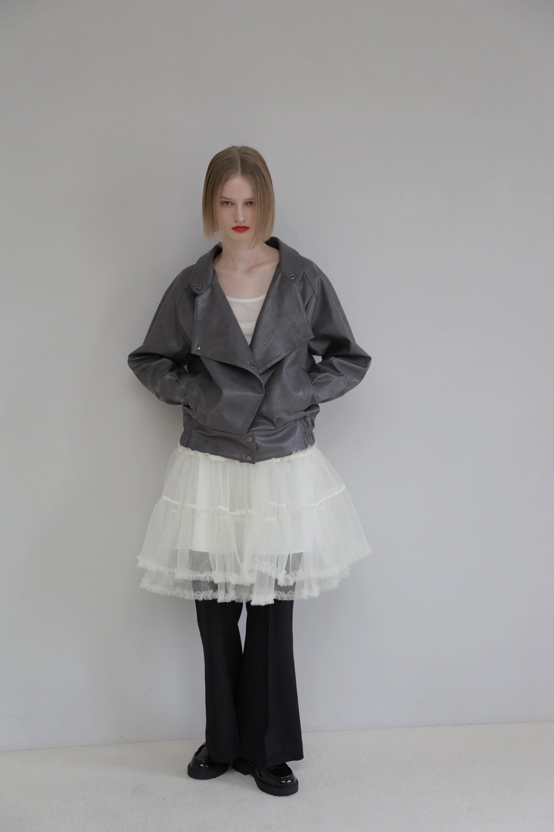Jersey tutu skirt (off white)
