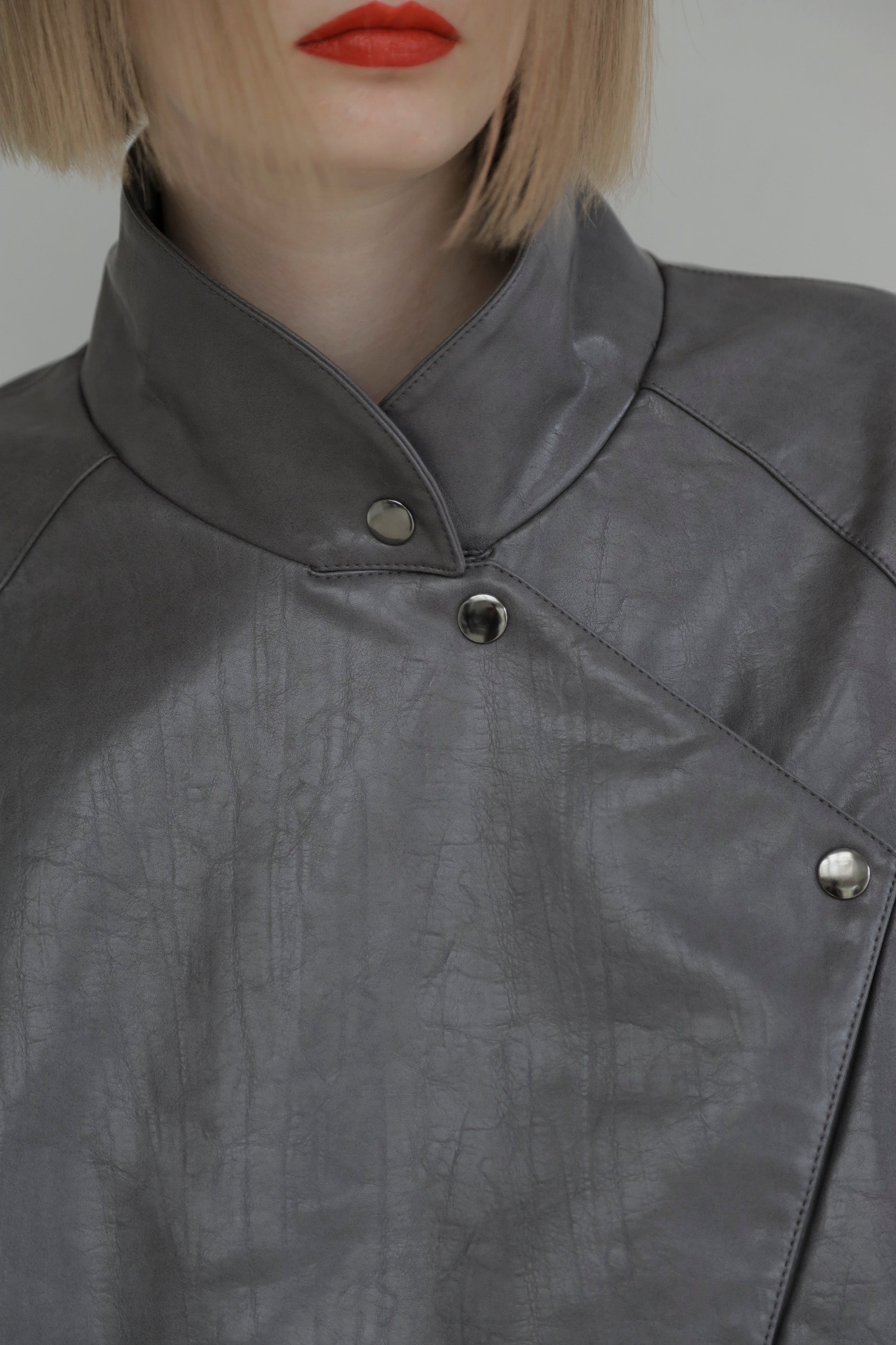 Leather jacket (charcoal)