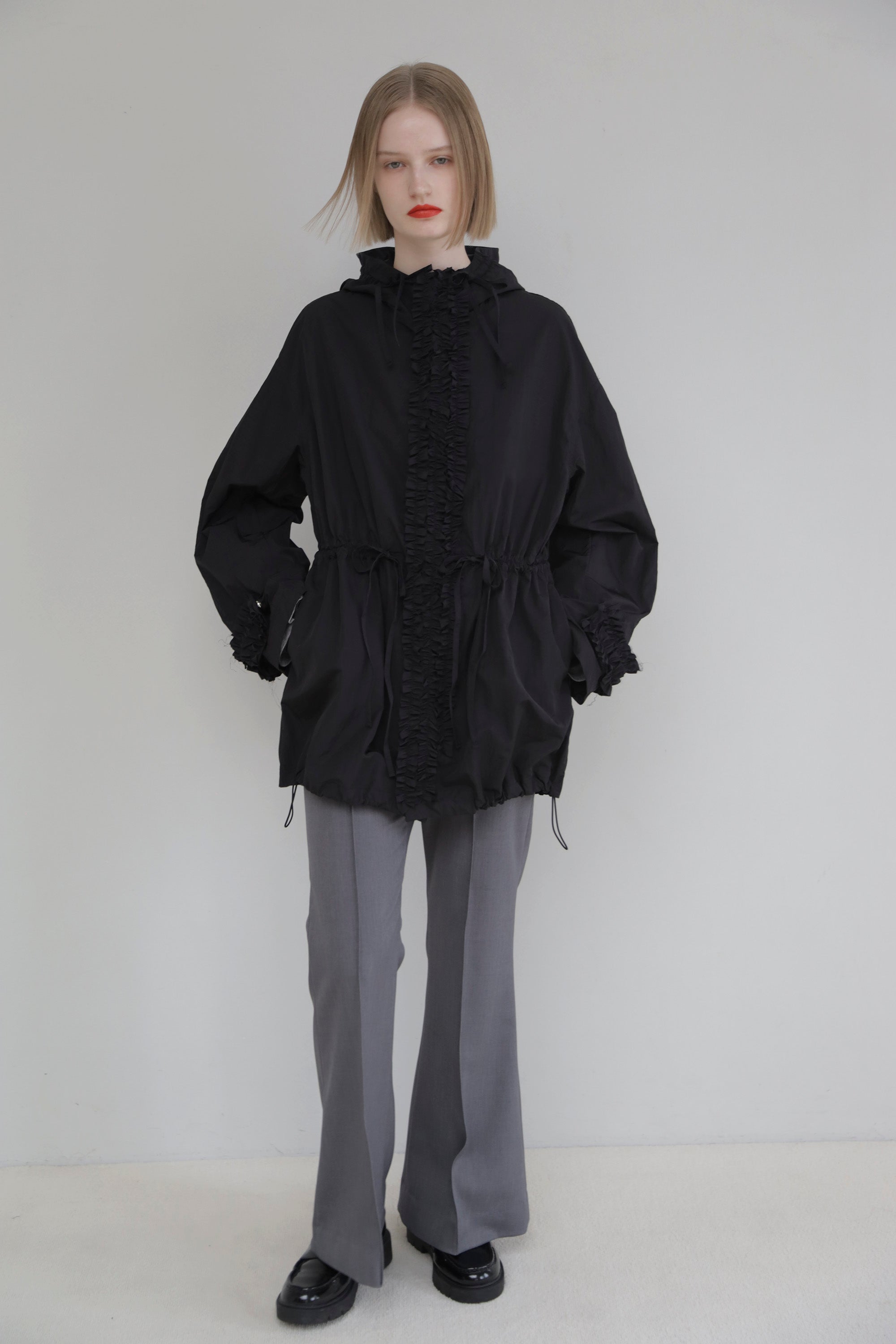 UNI lip slacks (gray)