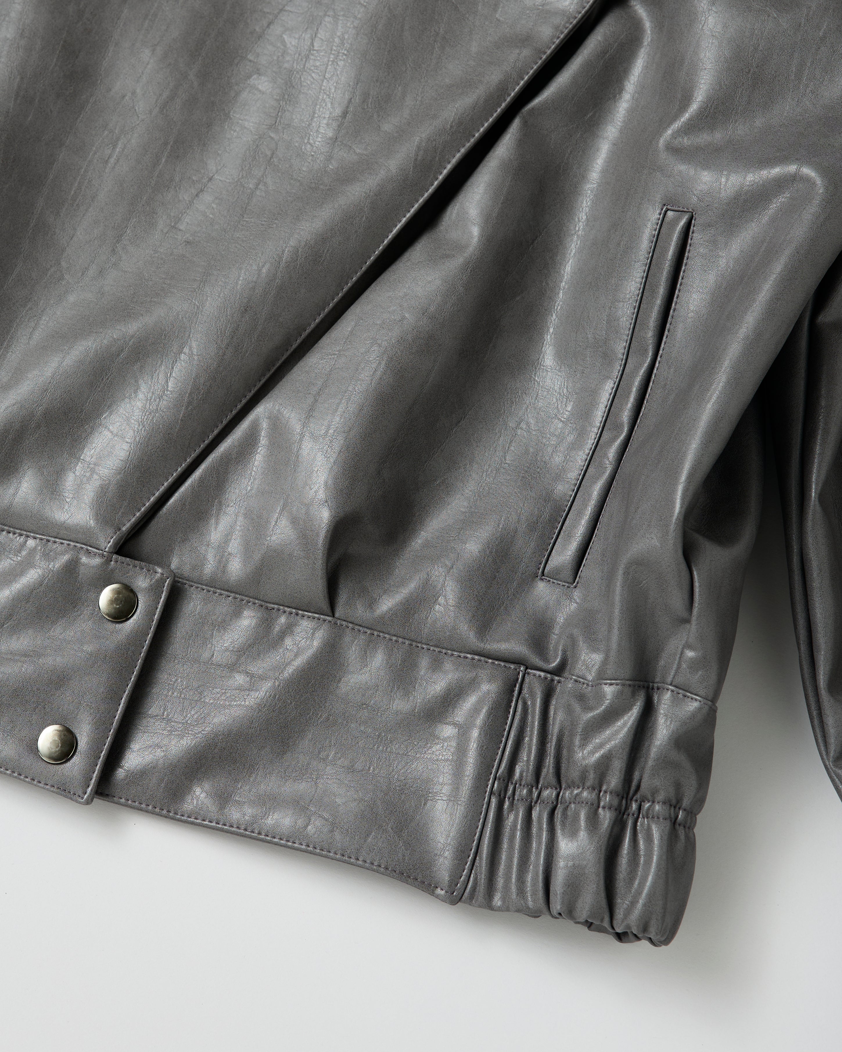 Leather jacket (charcoal)