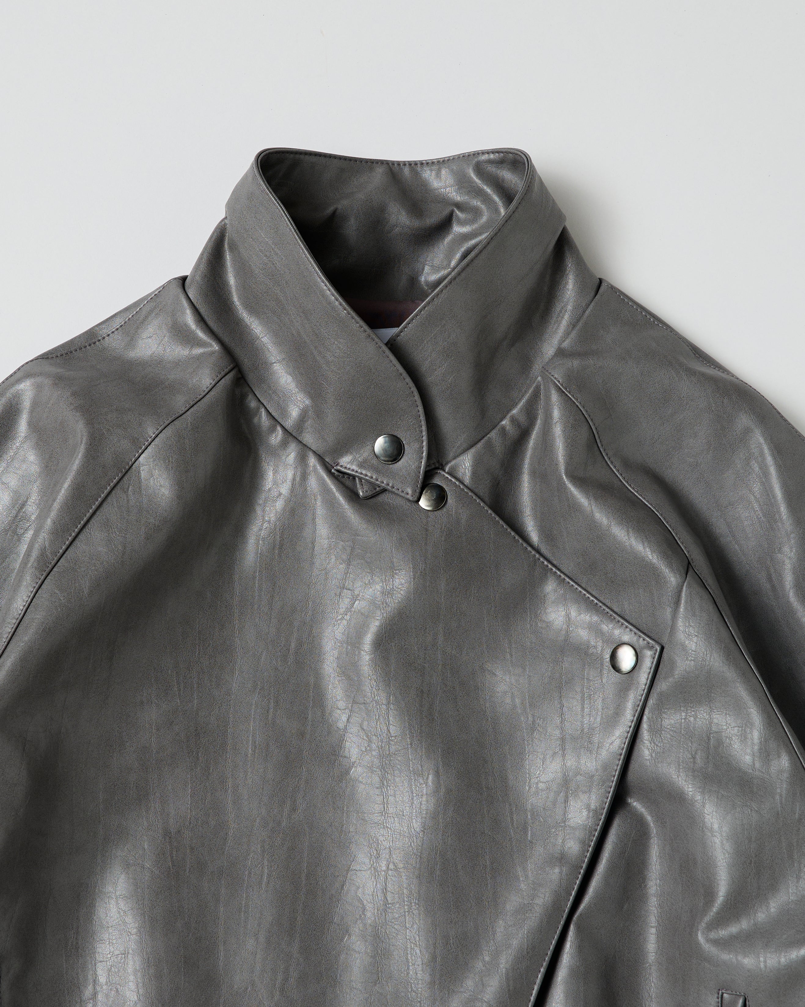 Leather jacket (charcoal)