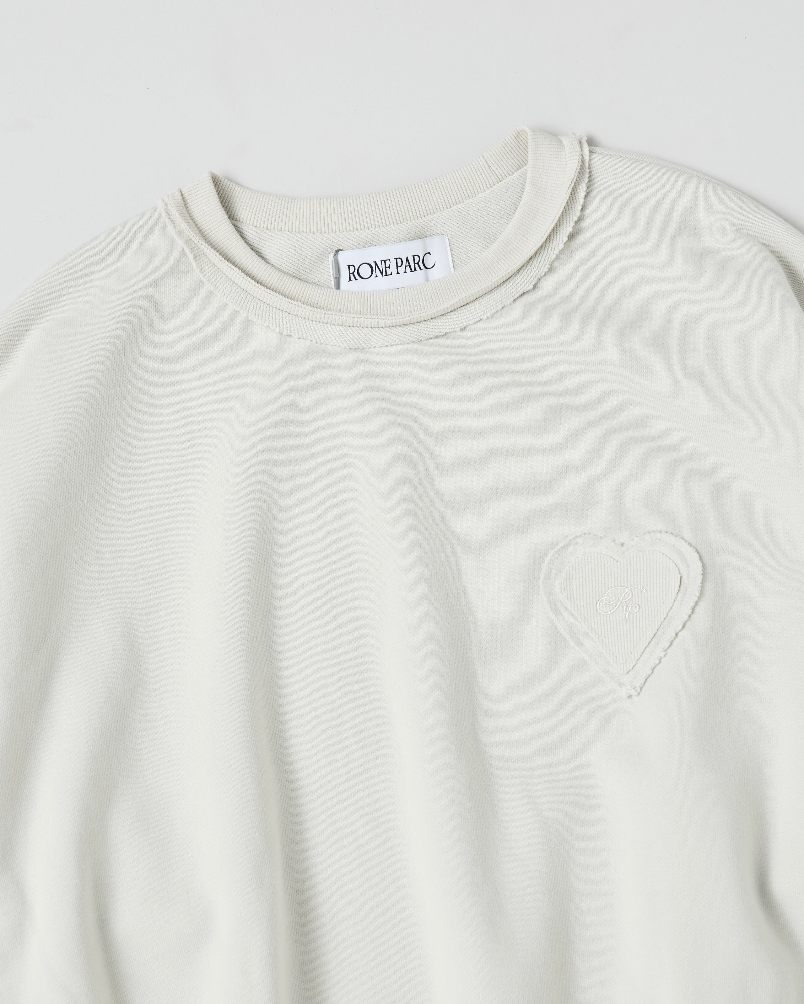 Oversized sweat shirt (white gray)