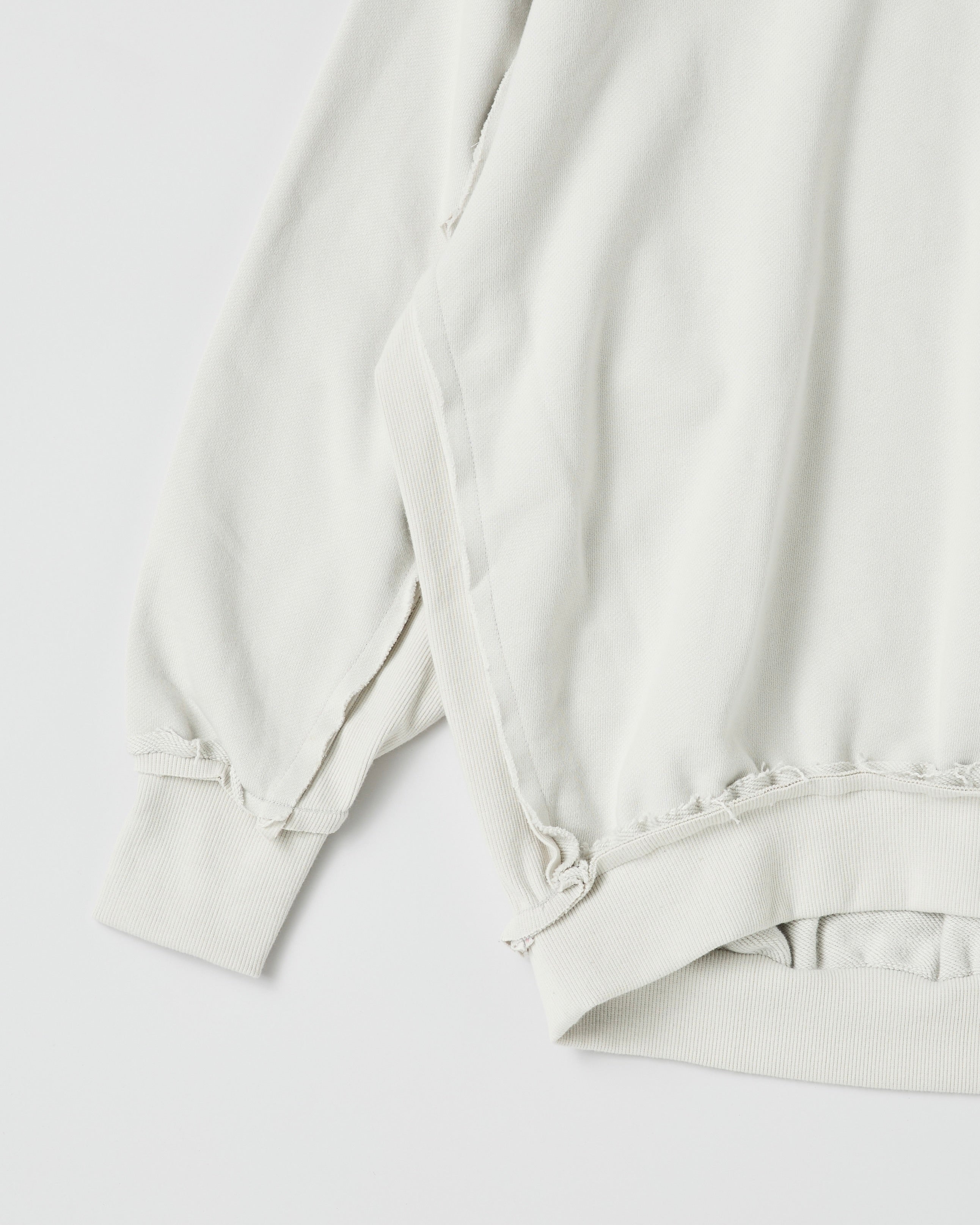 Oversized sweat shirt (white gray)