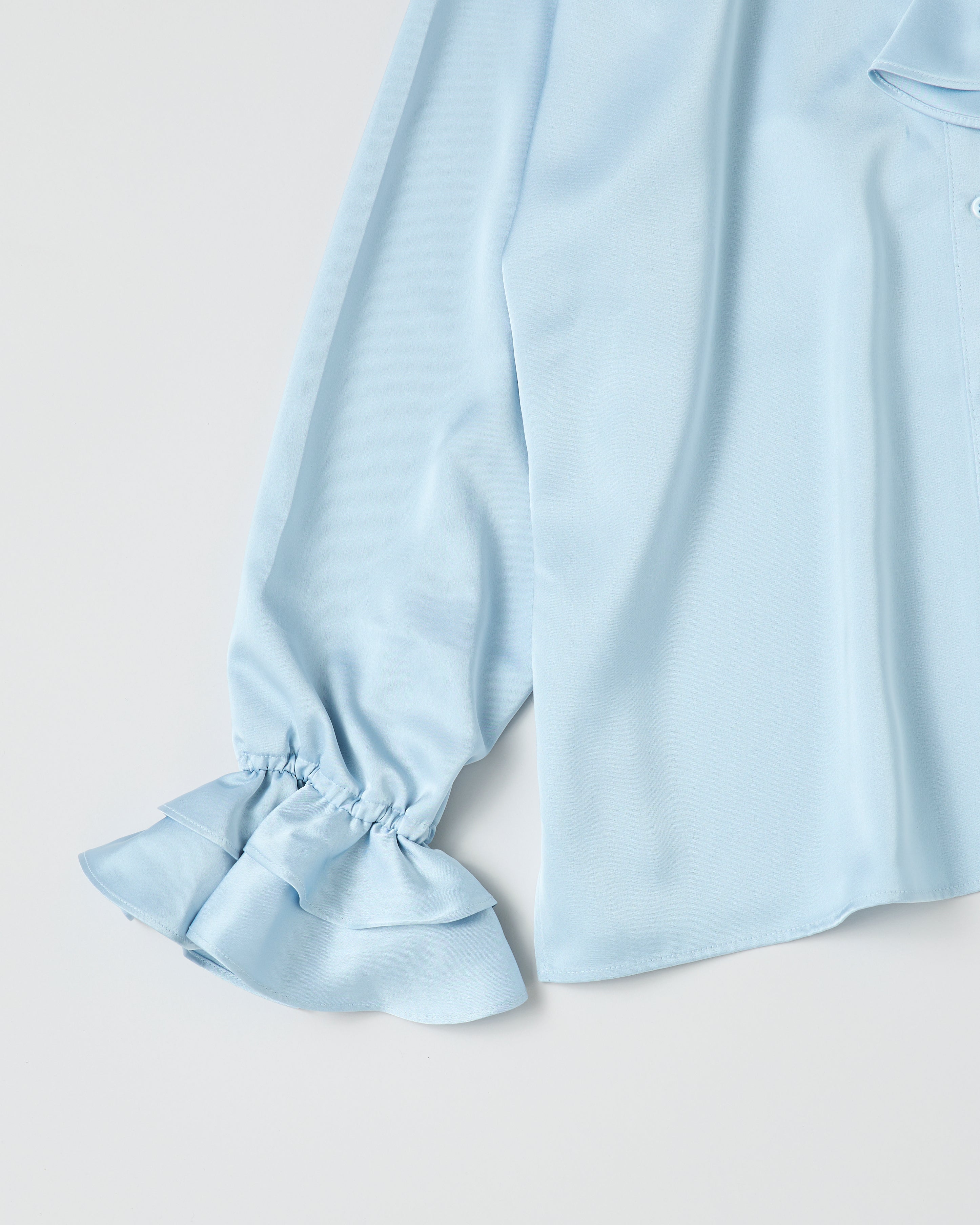 2way ruffle shirt (light blue)
