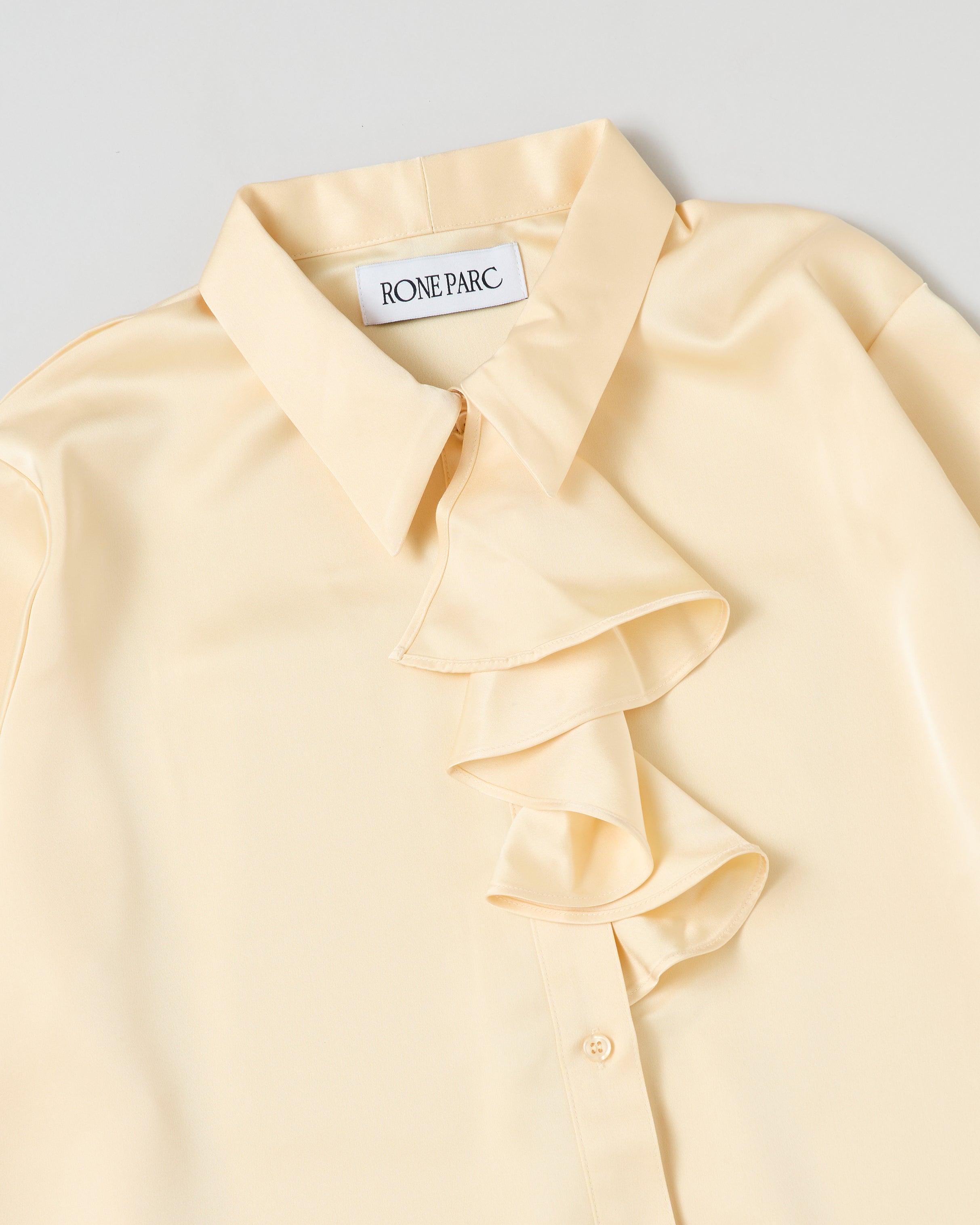 2way ruffle shirt (butter yellow)