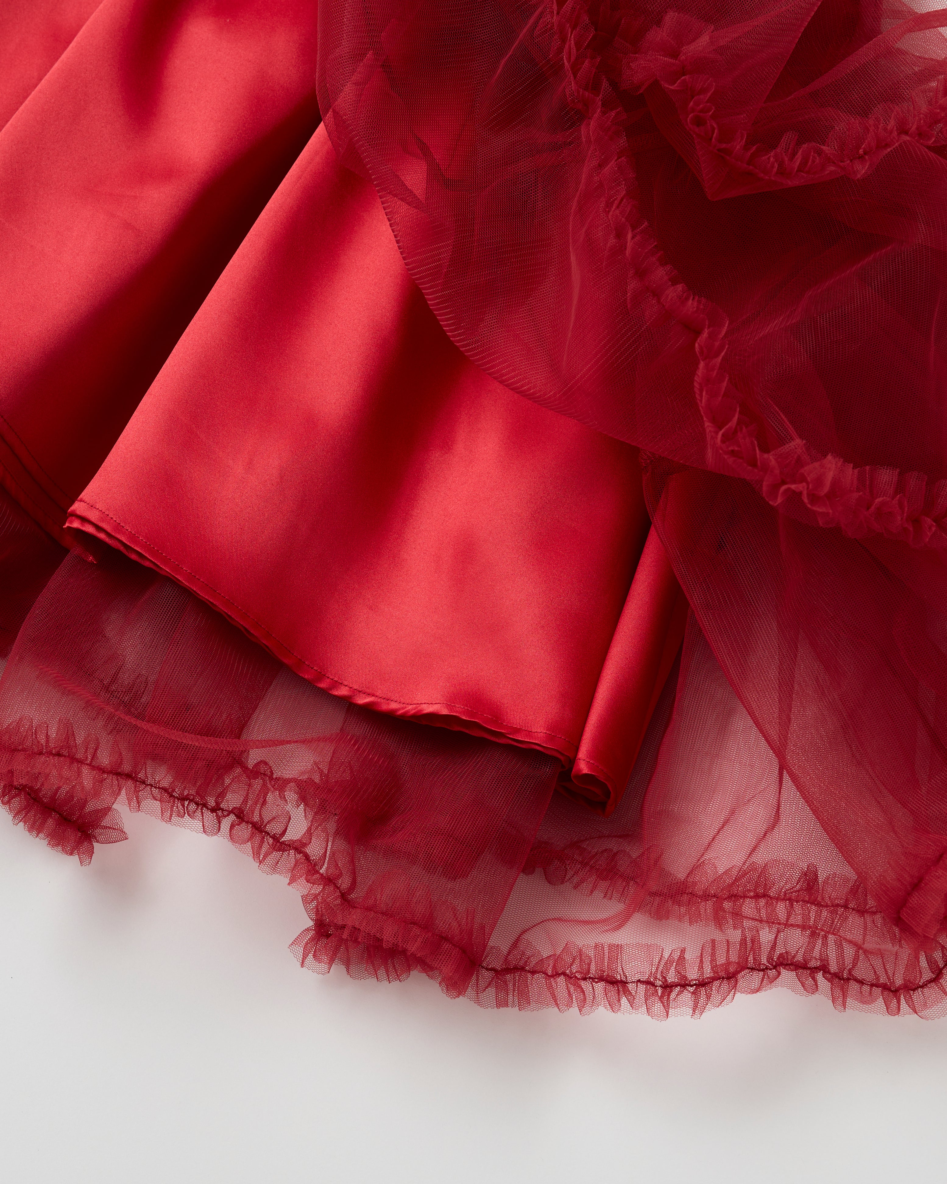 Jersey tutu skirt (red)