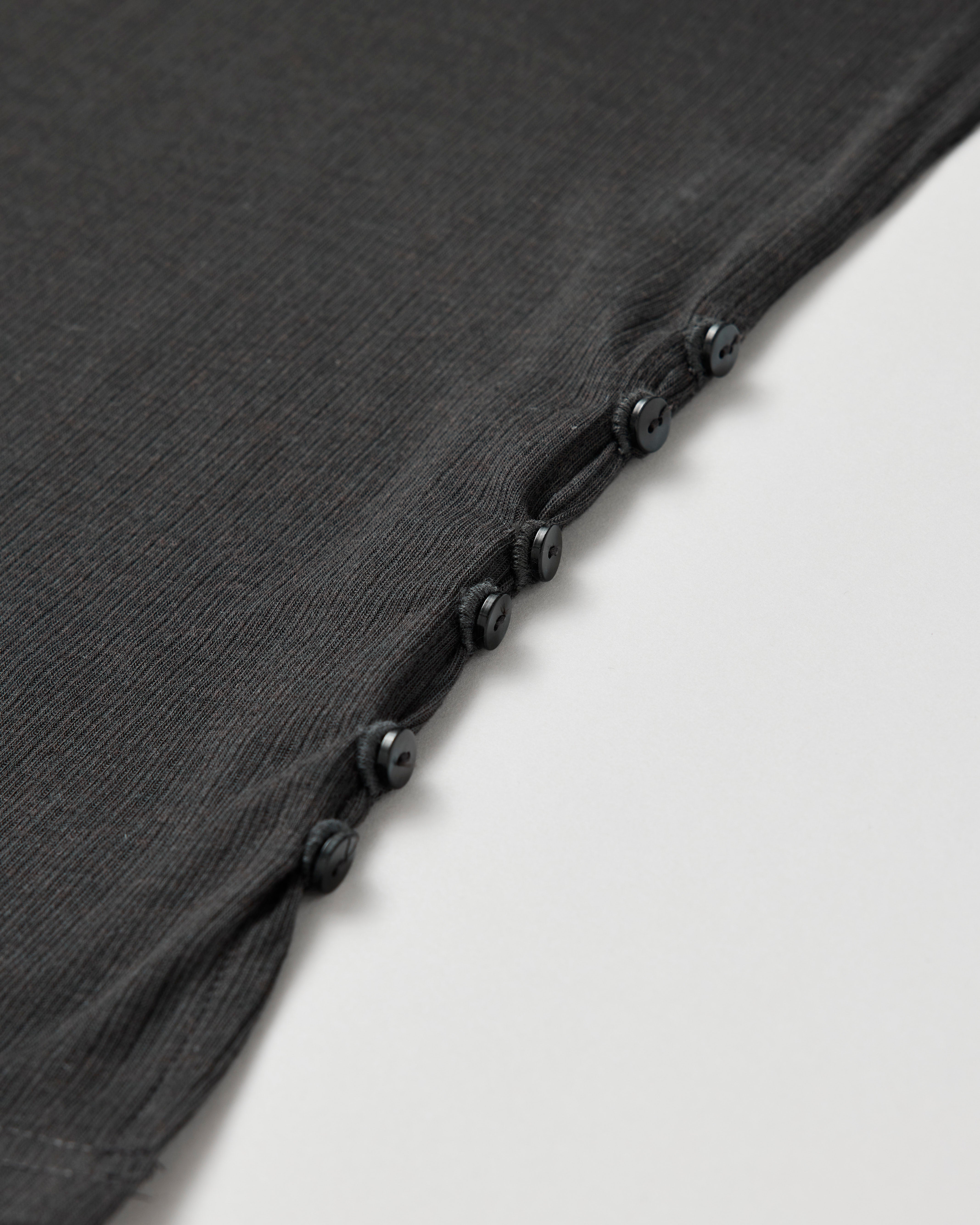 Rib sheer tank top (black)