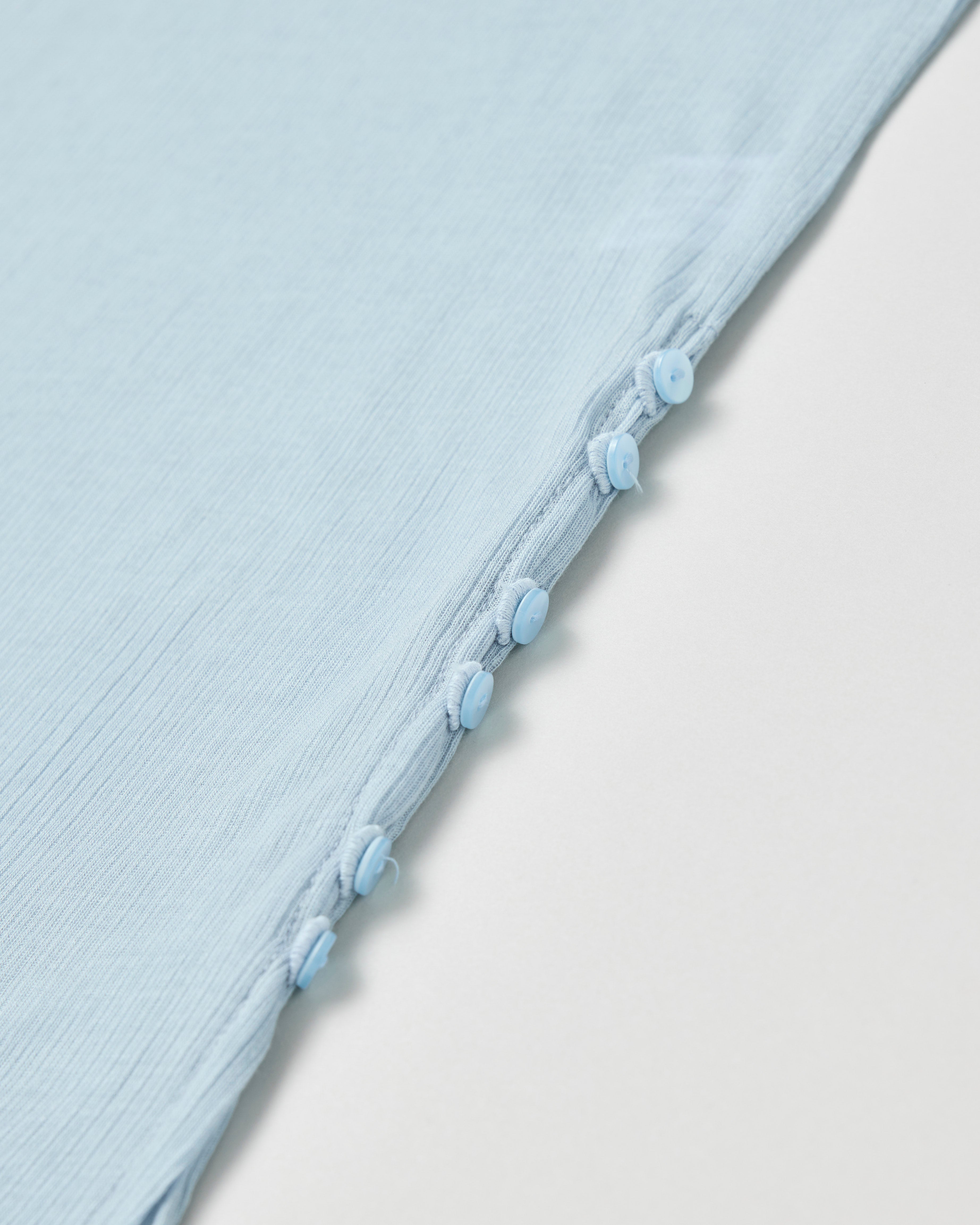 Rib sheer tank top (light blue)