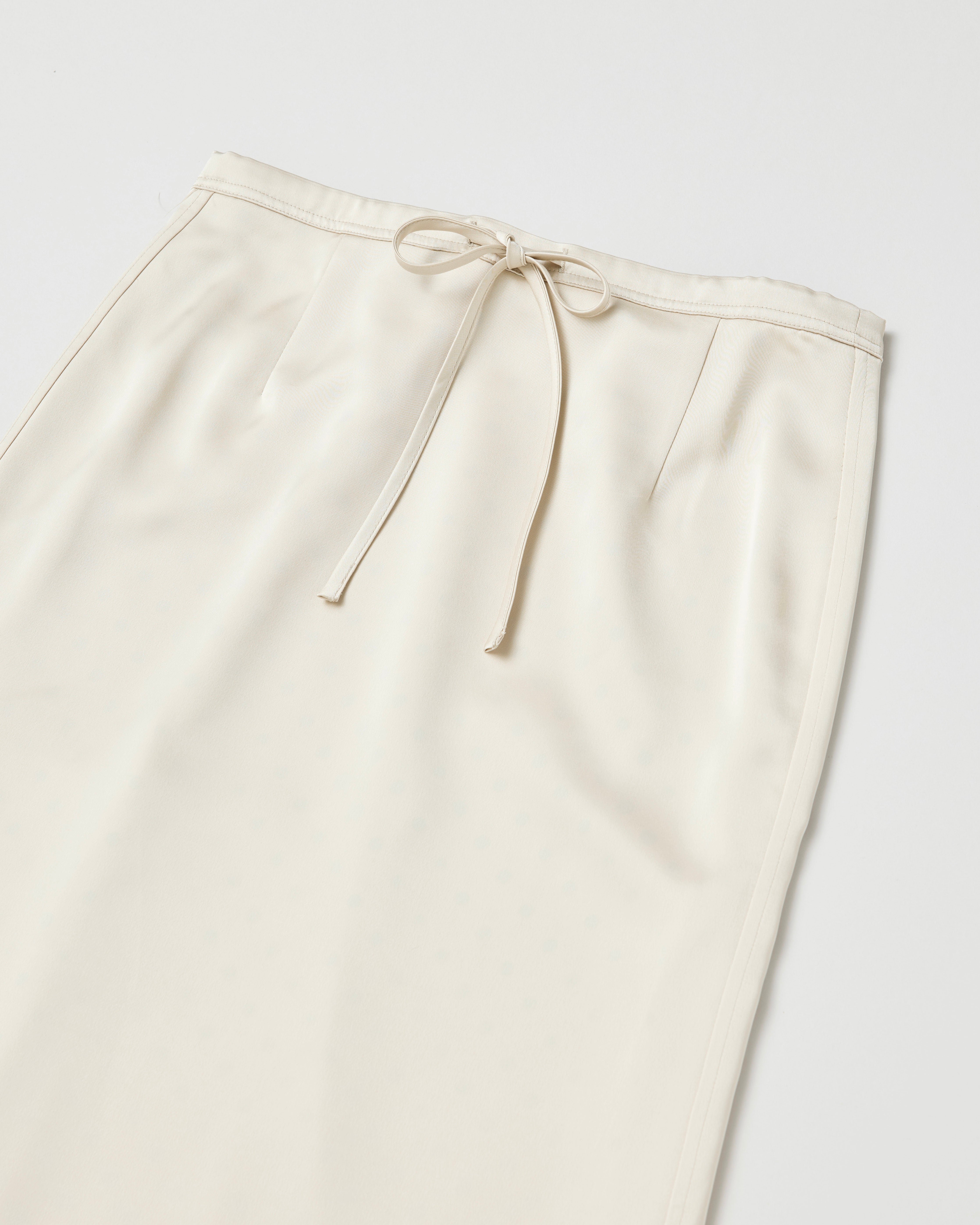 2way dots satin skirt (champagne)