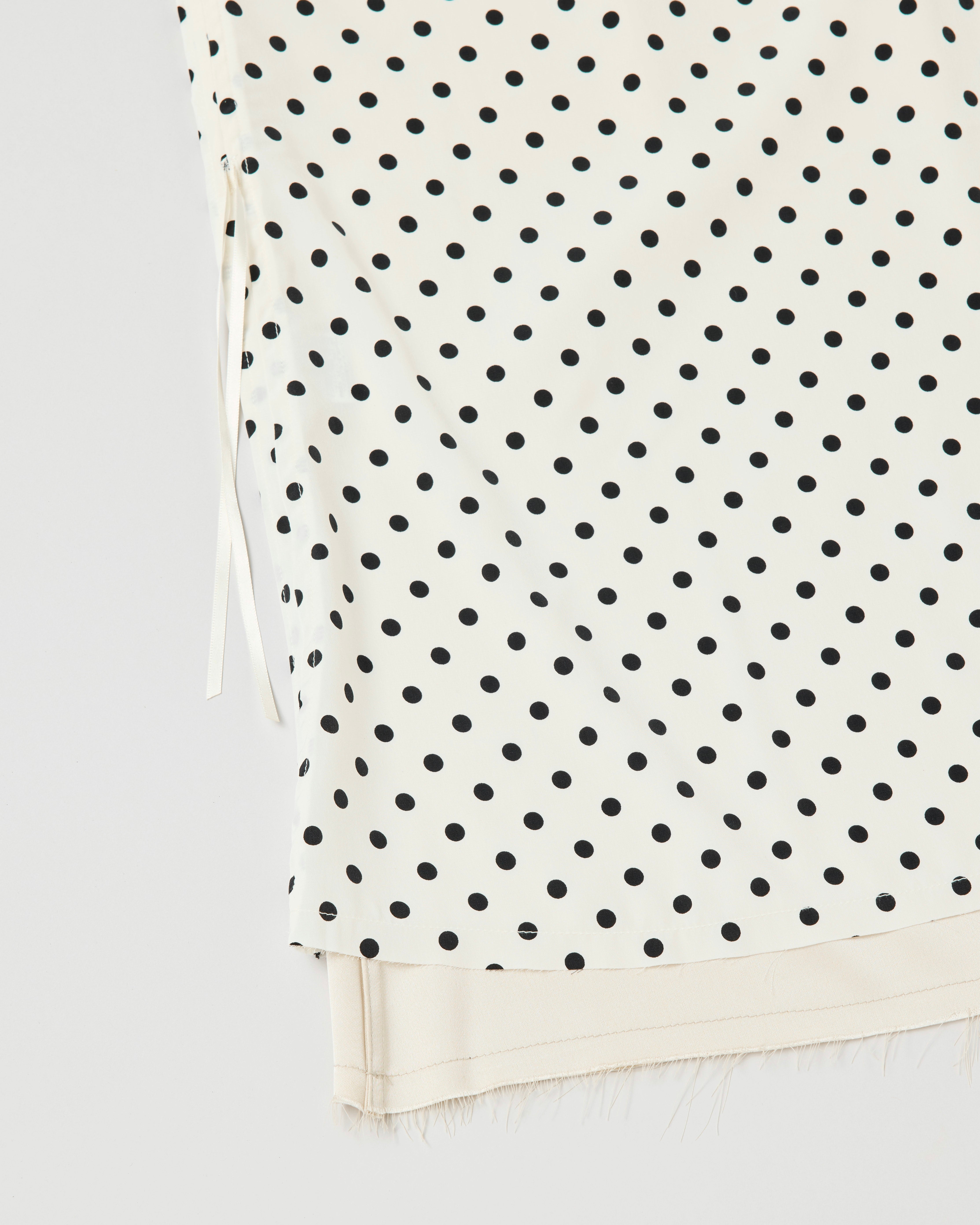 2way dots satin skirt (champagne)
