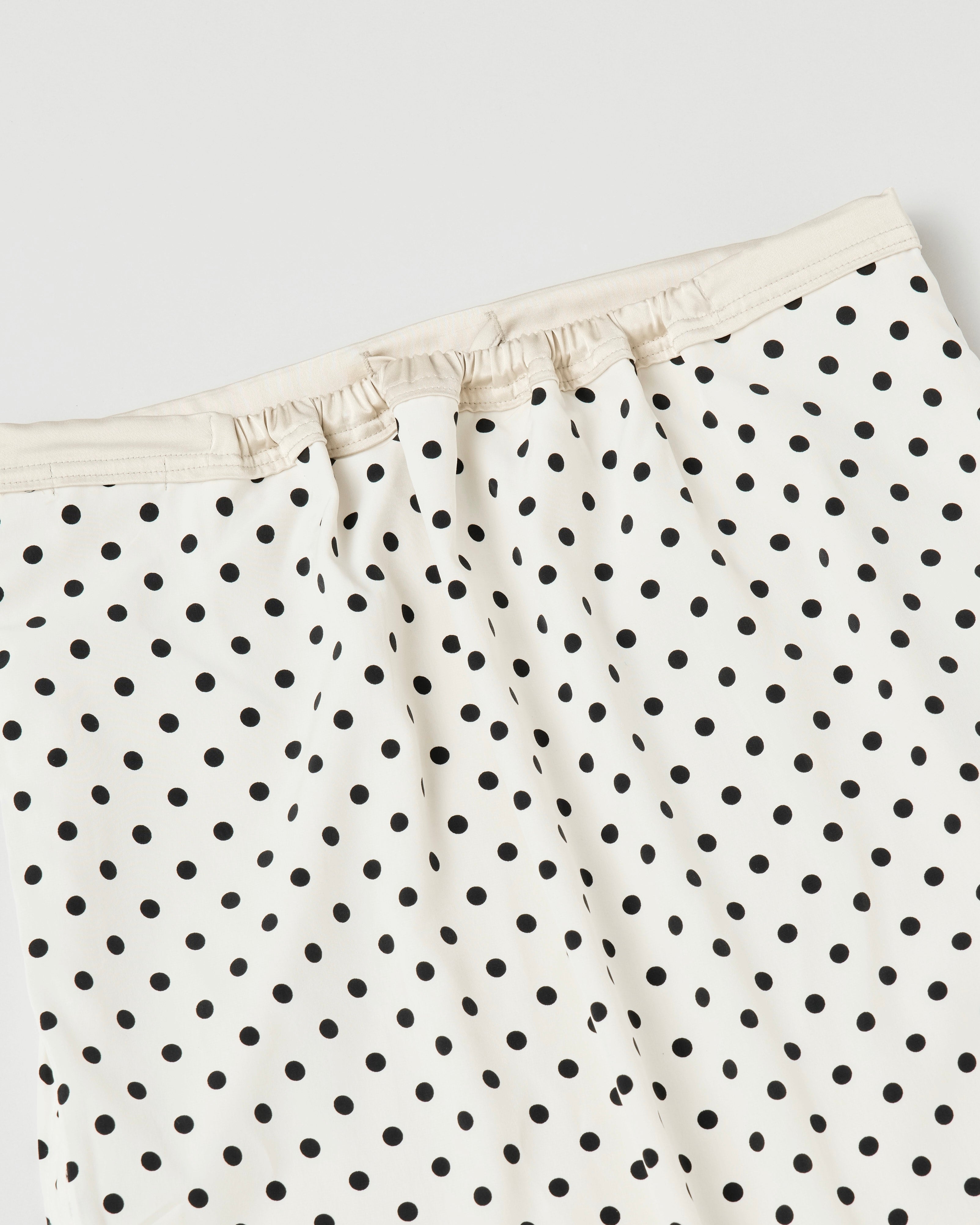 2way dots satin skirt (champagne)