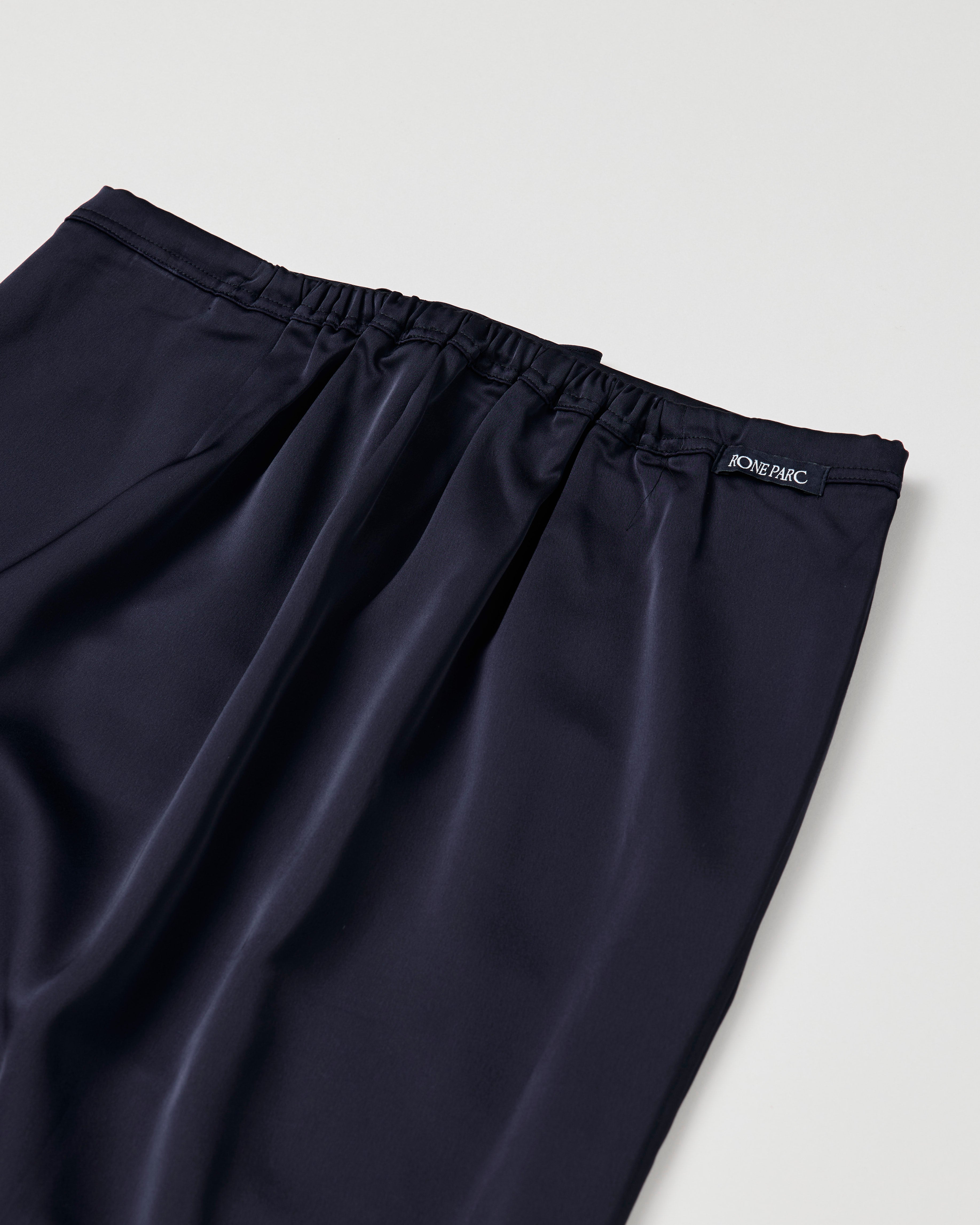 2way dots satin skirt (navy)