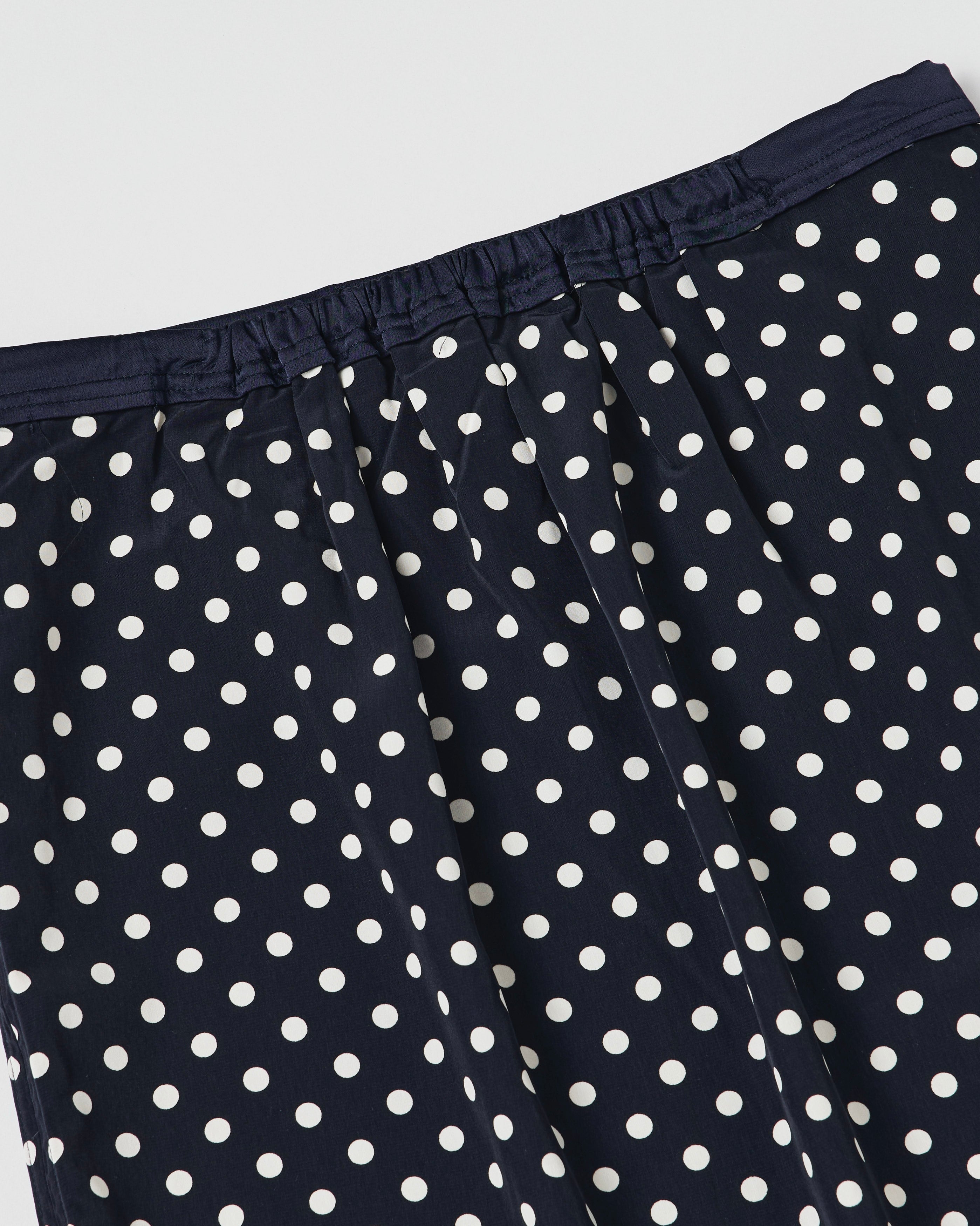 2way dots satin skirt (navy)