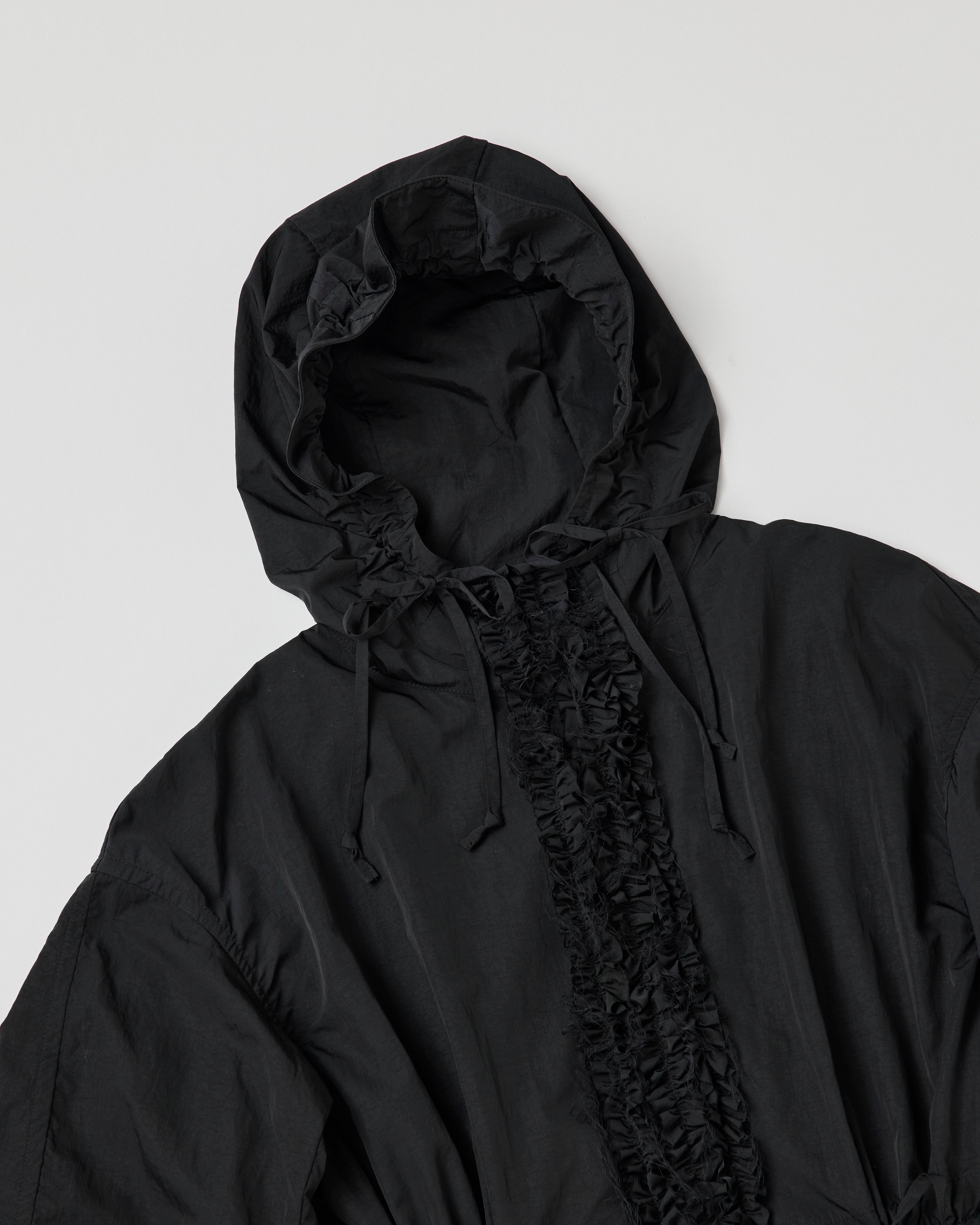 Frill nylon blouson (black)