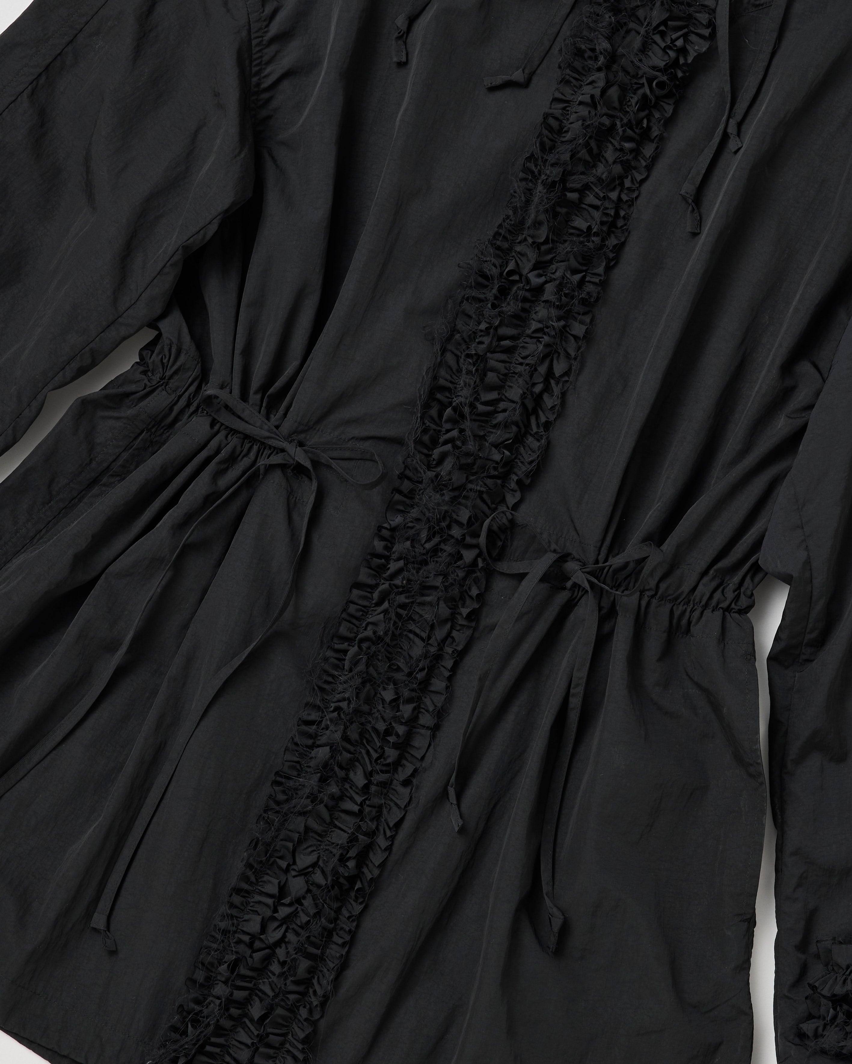 Frill nylon blouson (black)