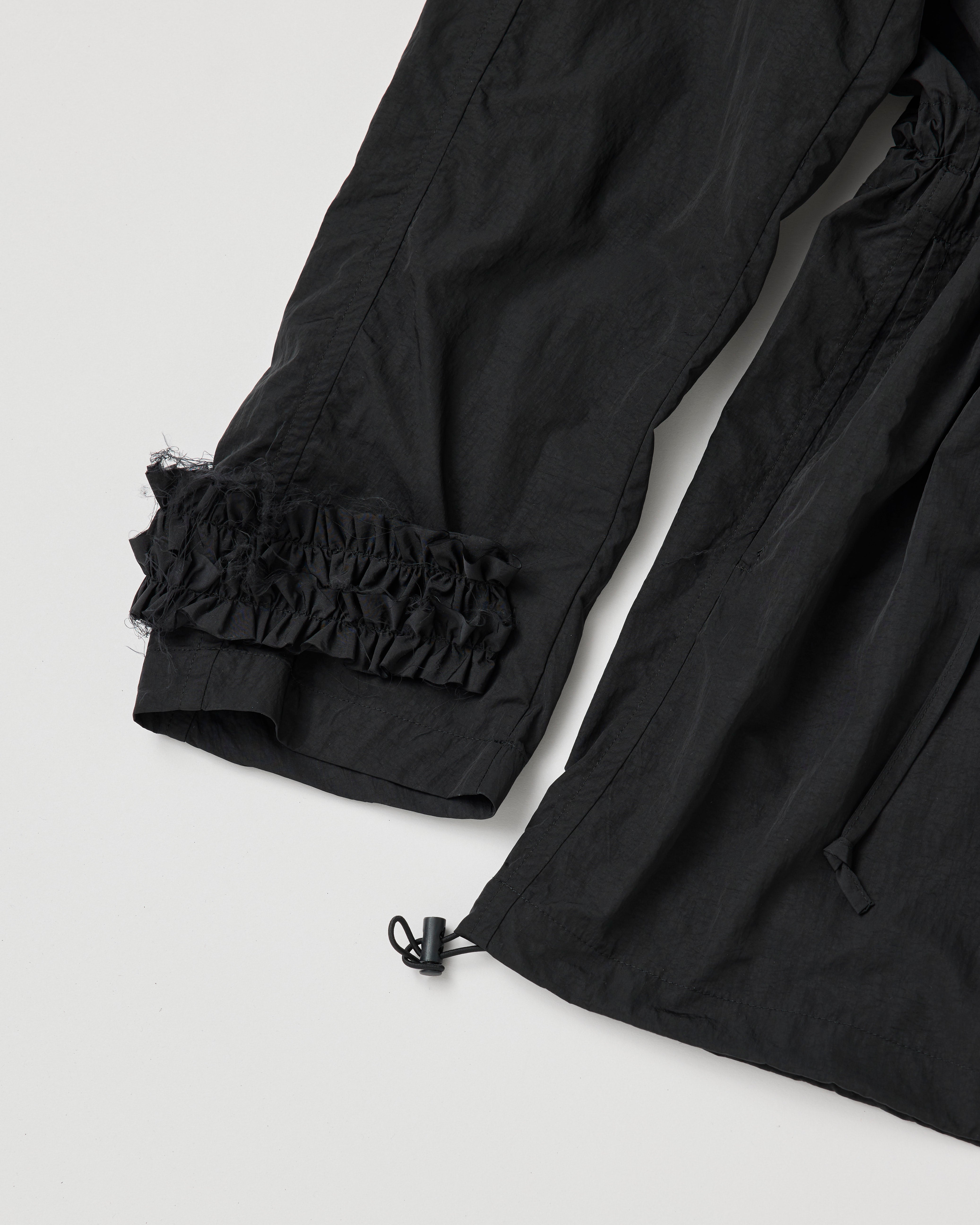Frill nylon blouson (black)
