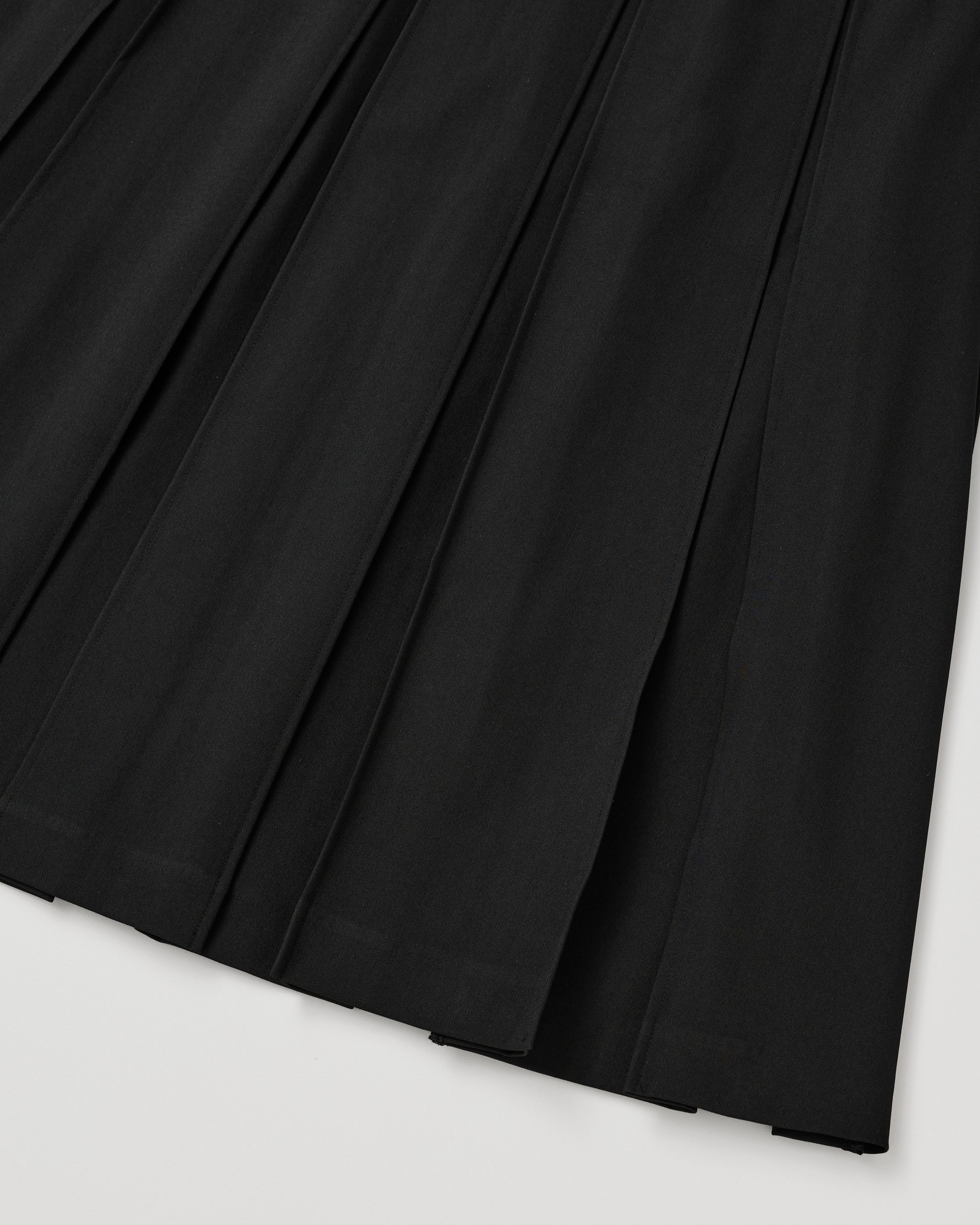 UNI pleats long skirt (black)