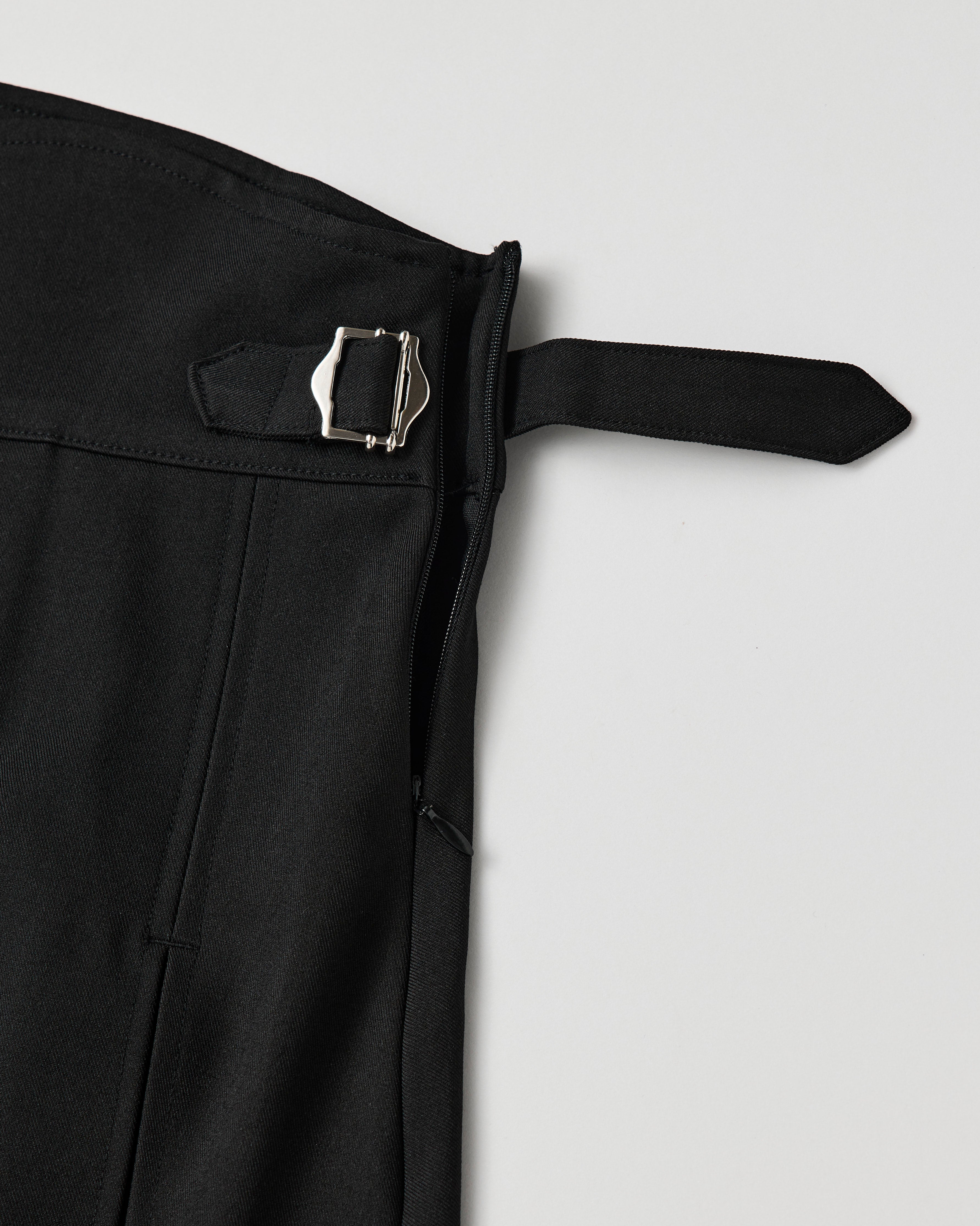 UNI pleats long skirt (black)