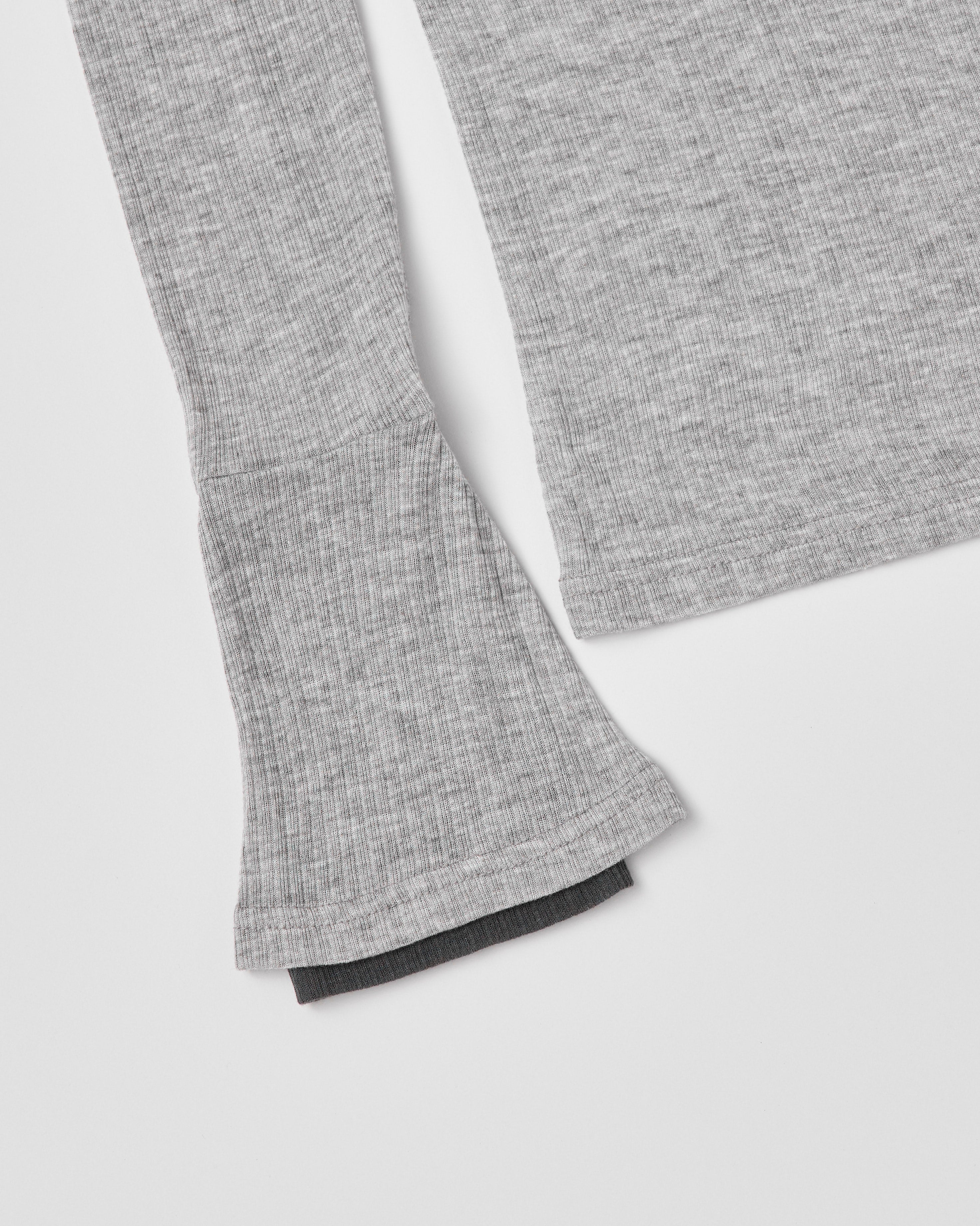 Rib sheer tops (gray)