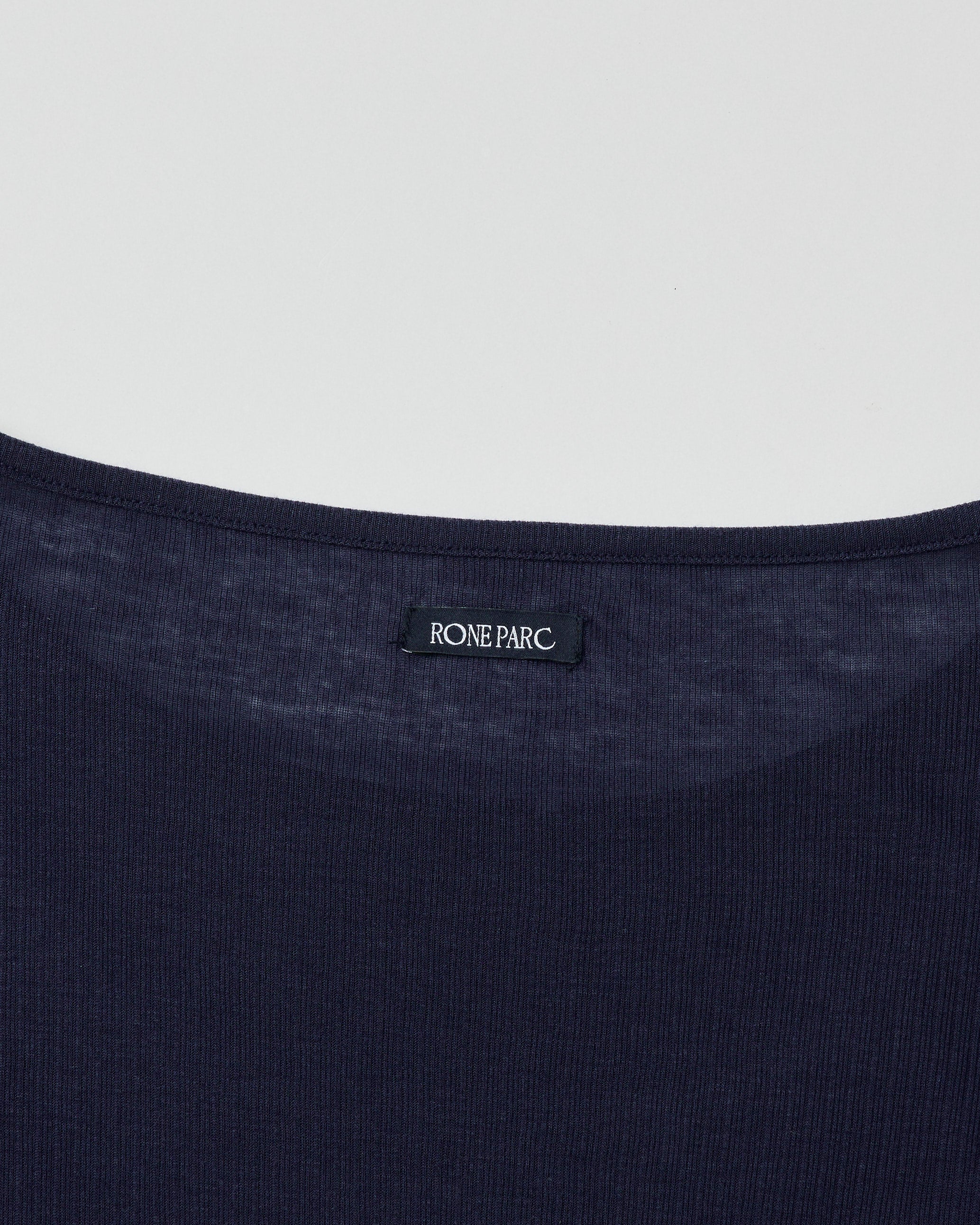 Rib sheer tops (navy)