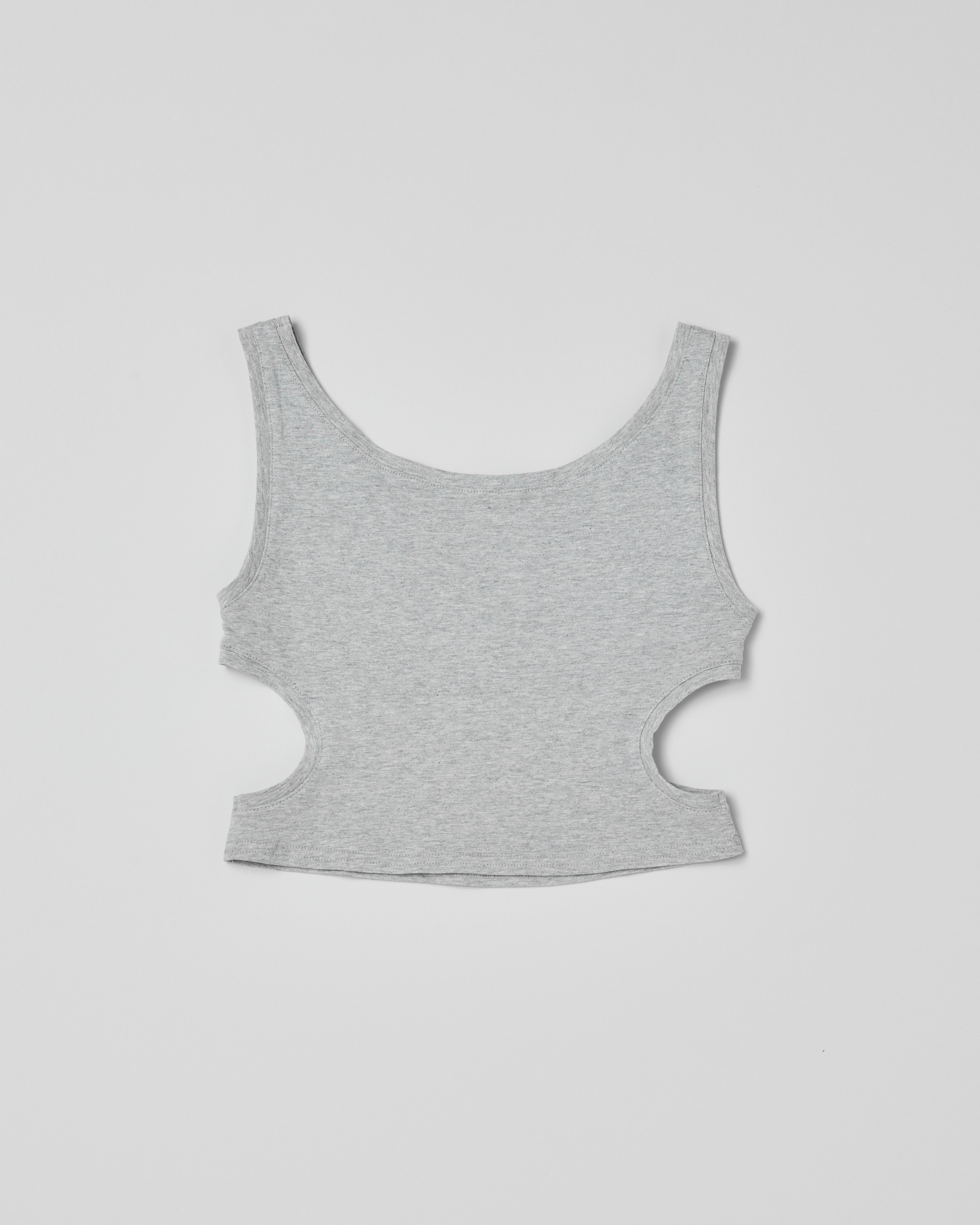Cutting layered tank top (gray)