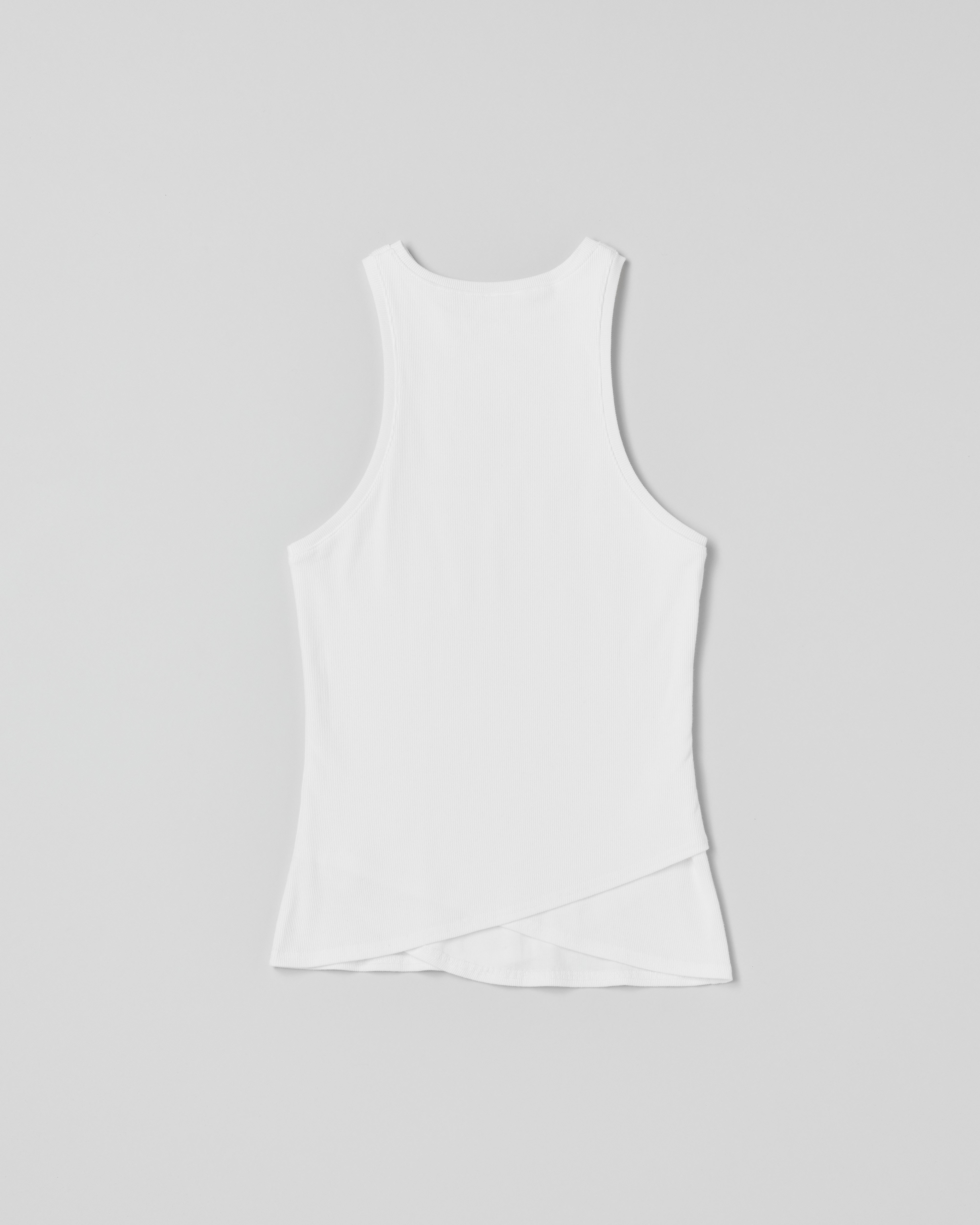 Cutting layered tank top (white)