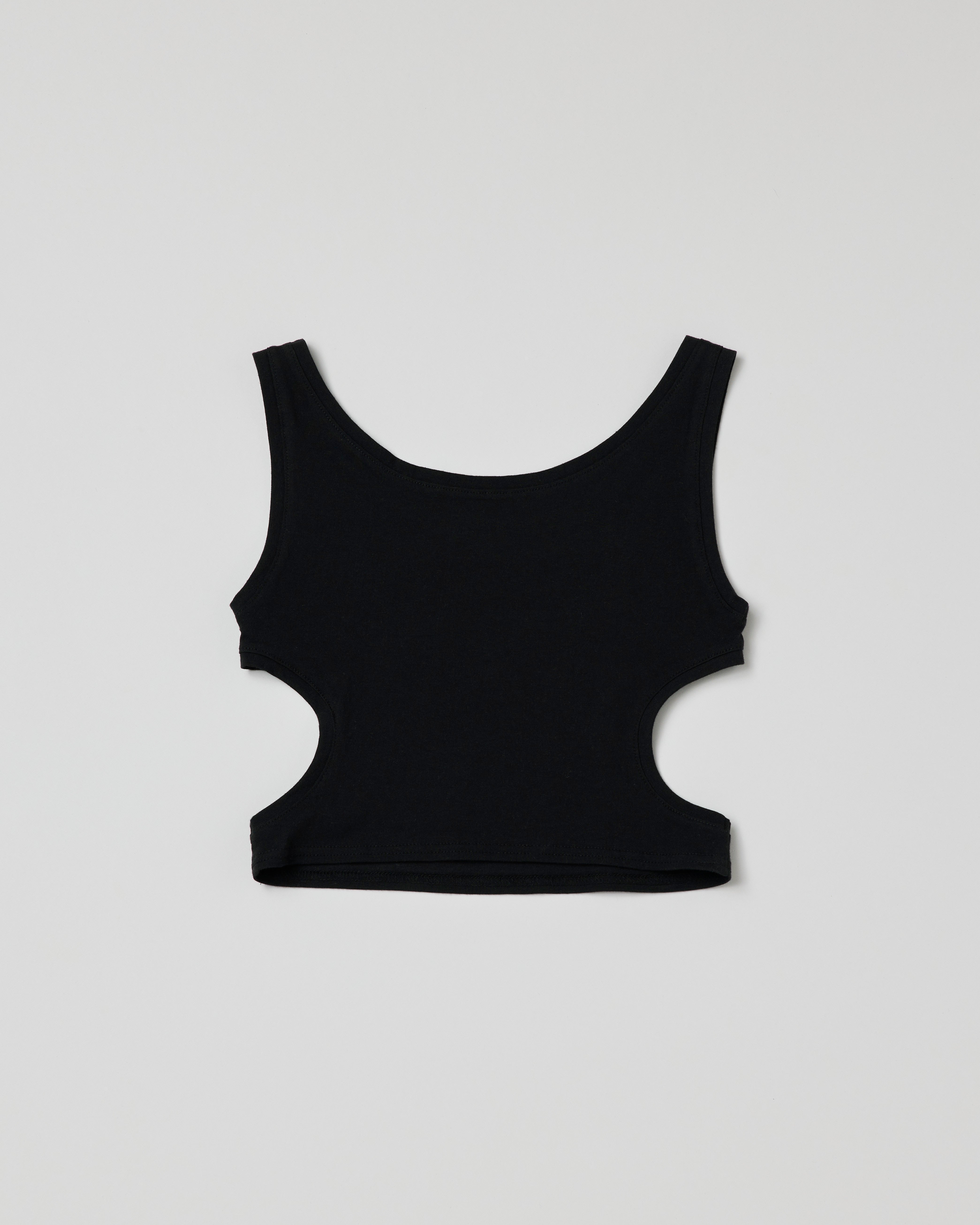 Cutting layered tank top (black)