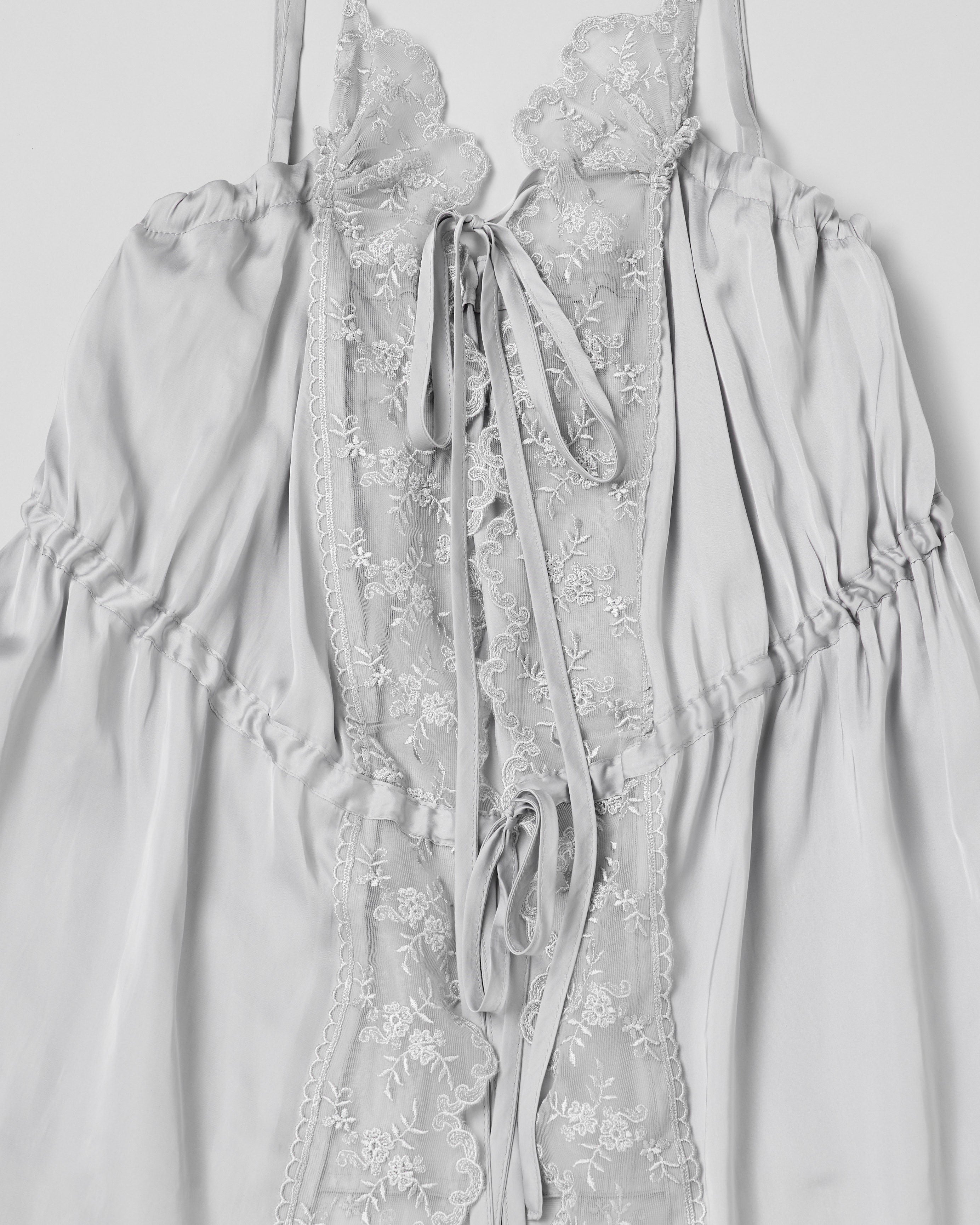 Satin camisole gown (gray)