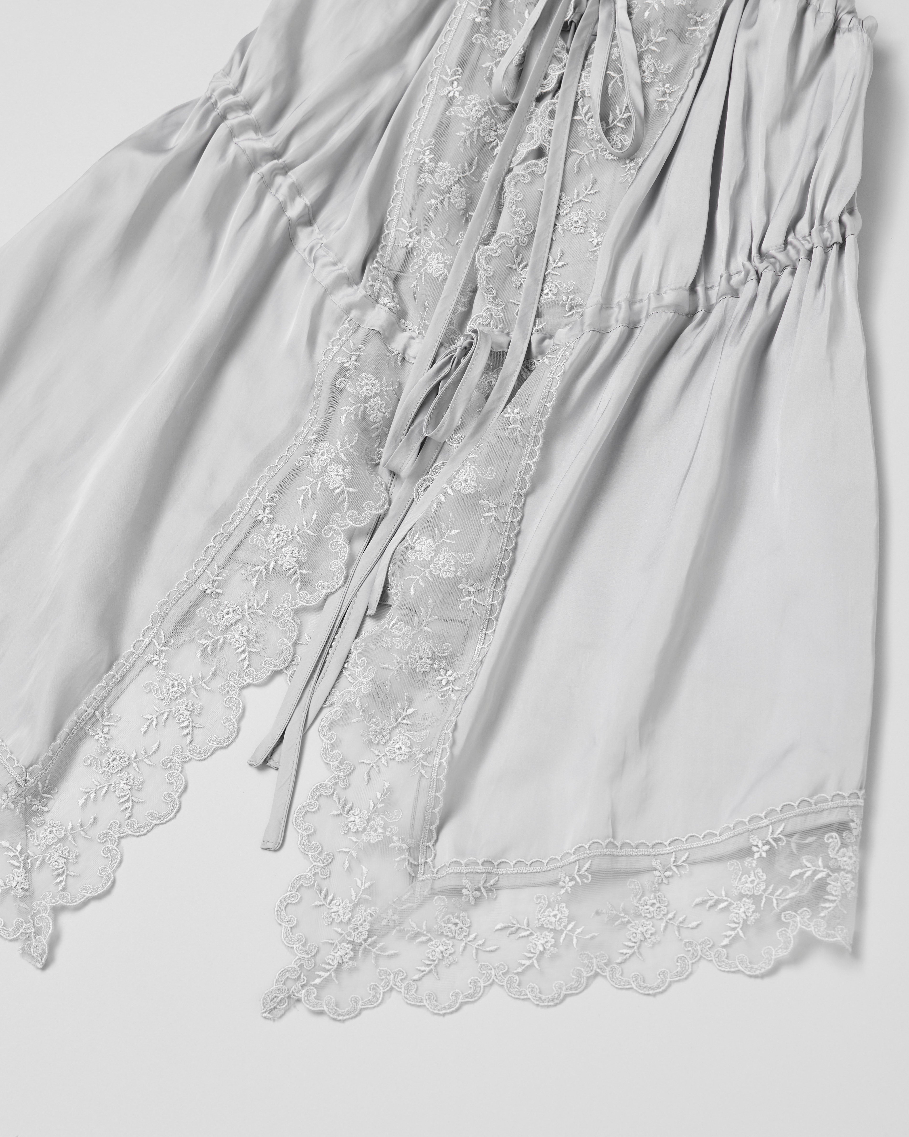 Satin camisole gown (gray)