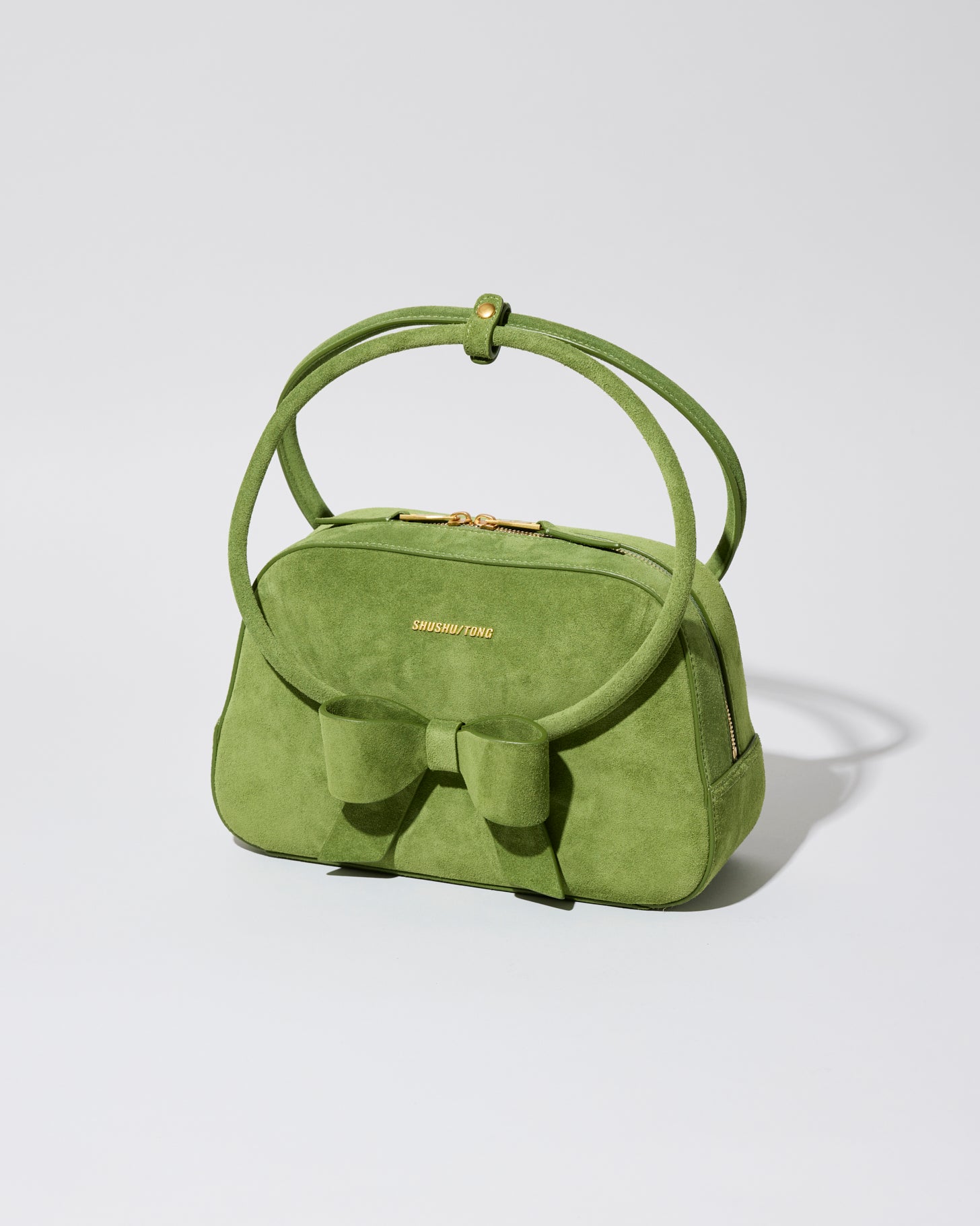 Bow Ring Handle Bag(Green)