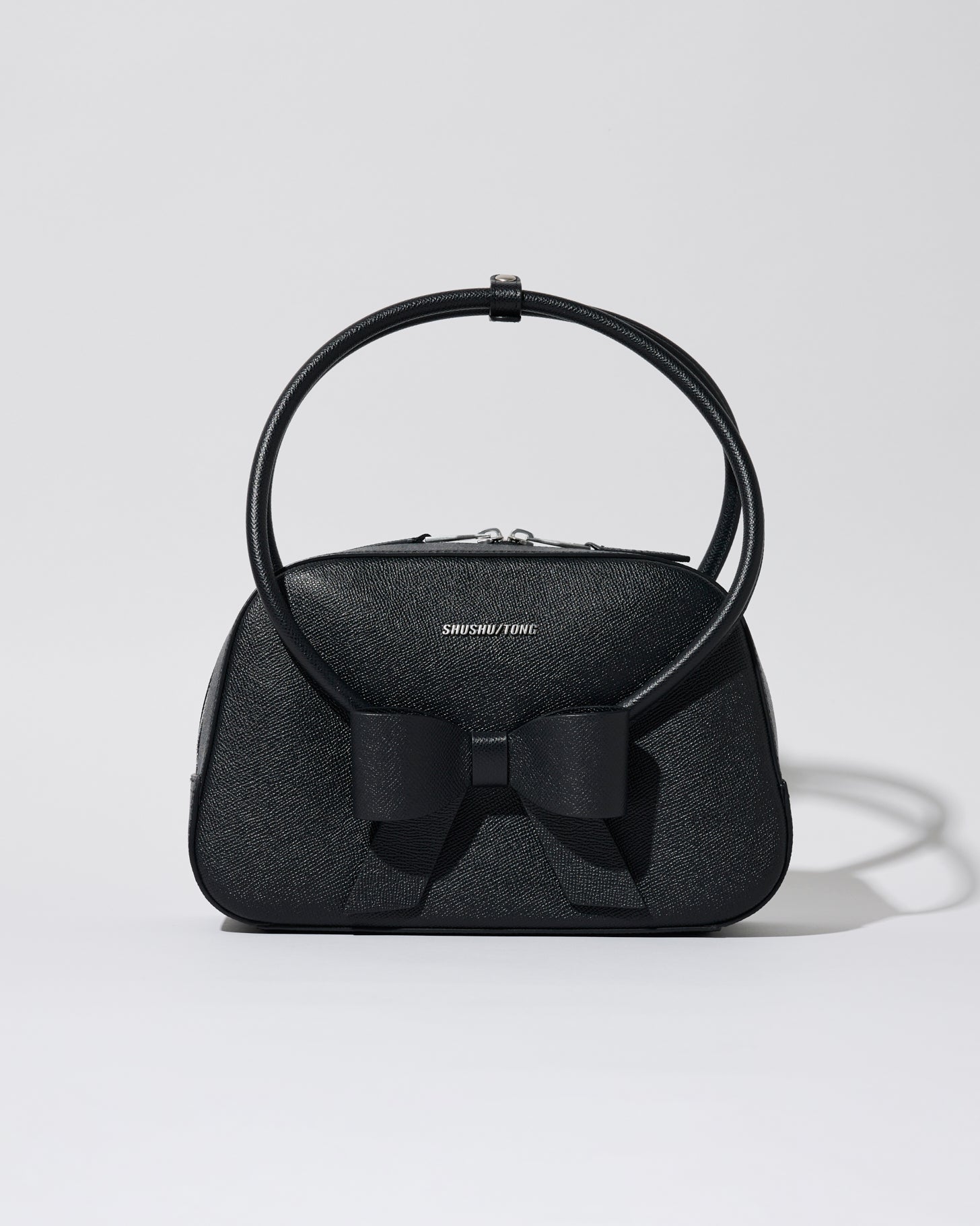 Bow Ring Handle Bag(Black)