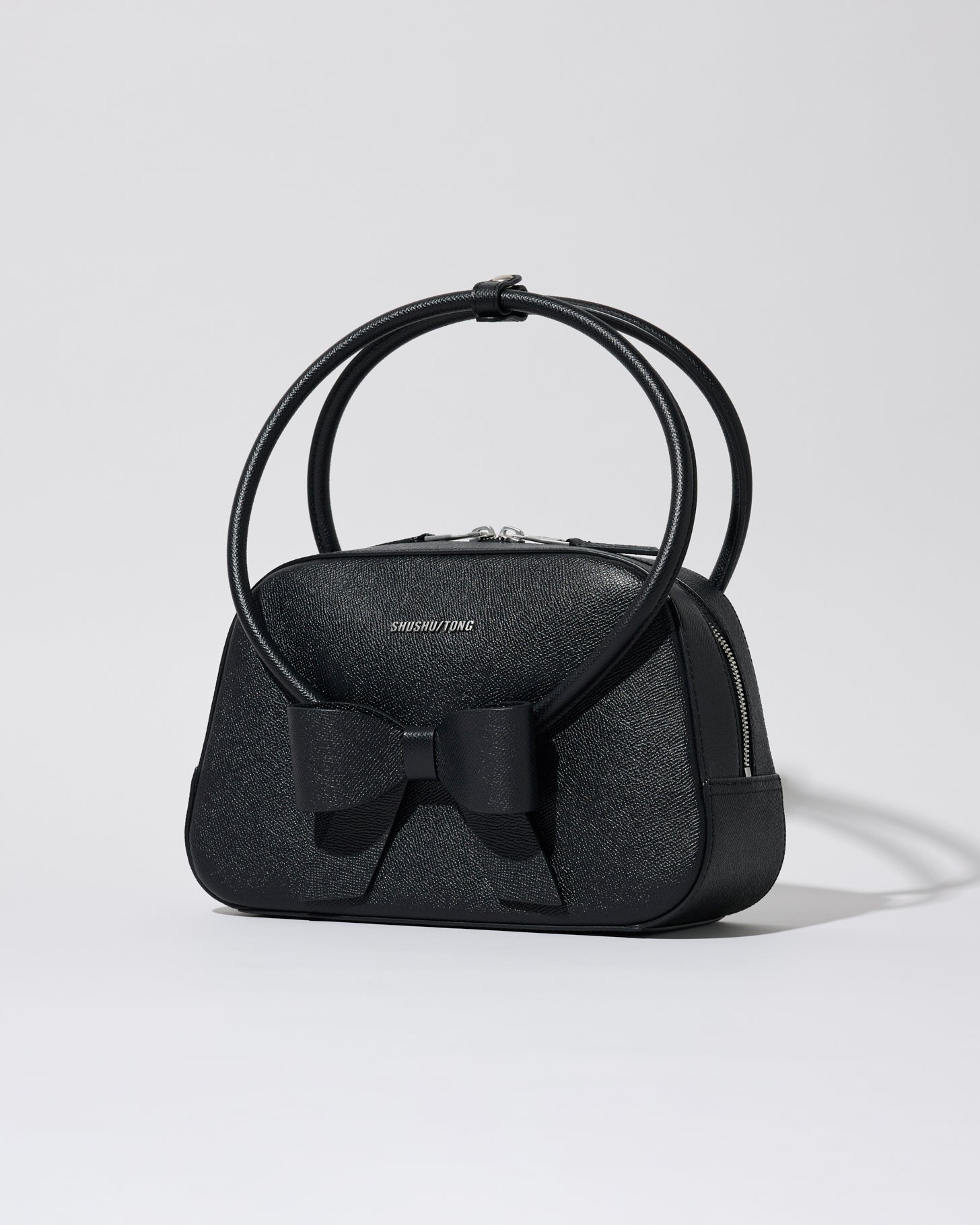 Bow Ring Handle Bag(Black)
