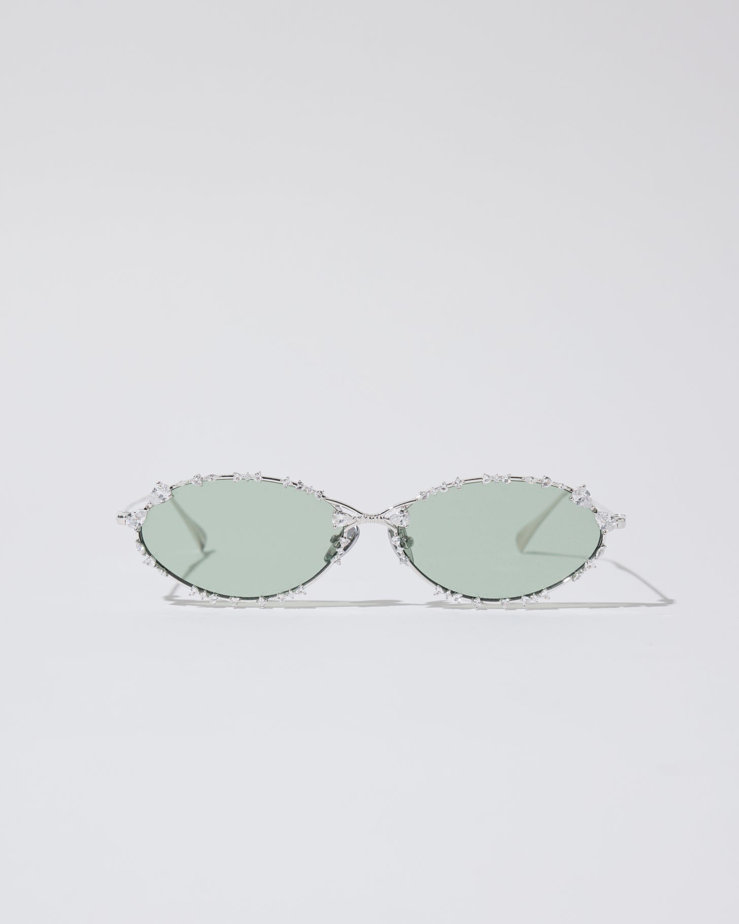 Gemstone studded metal trame sunglassas