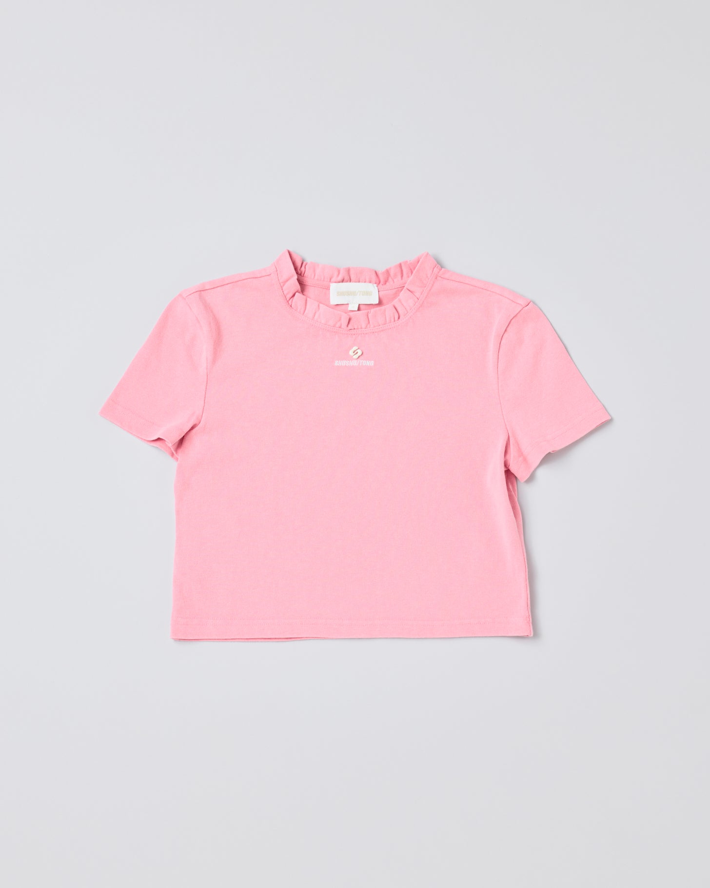Wave Lace Collar T-Shirt(Pink)