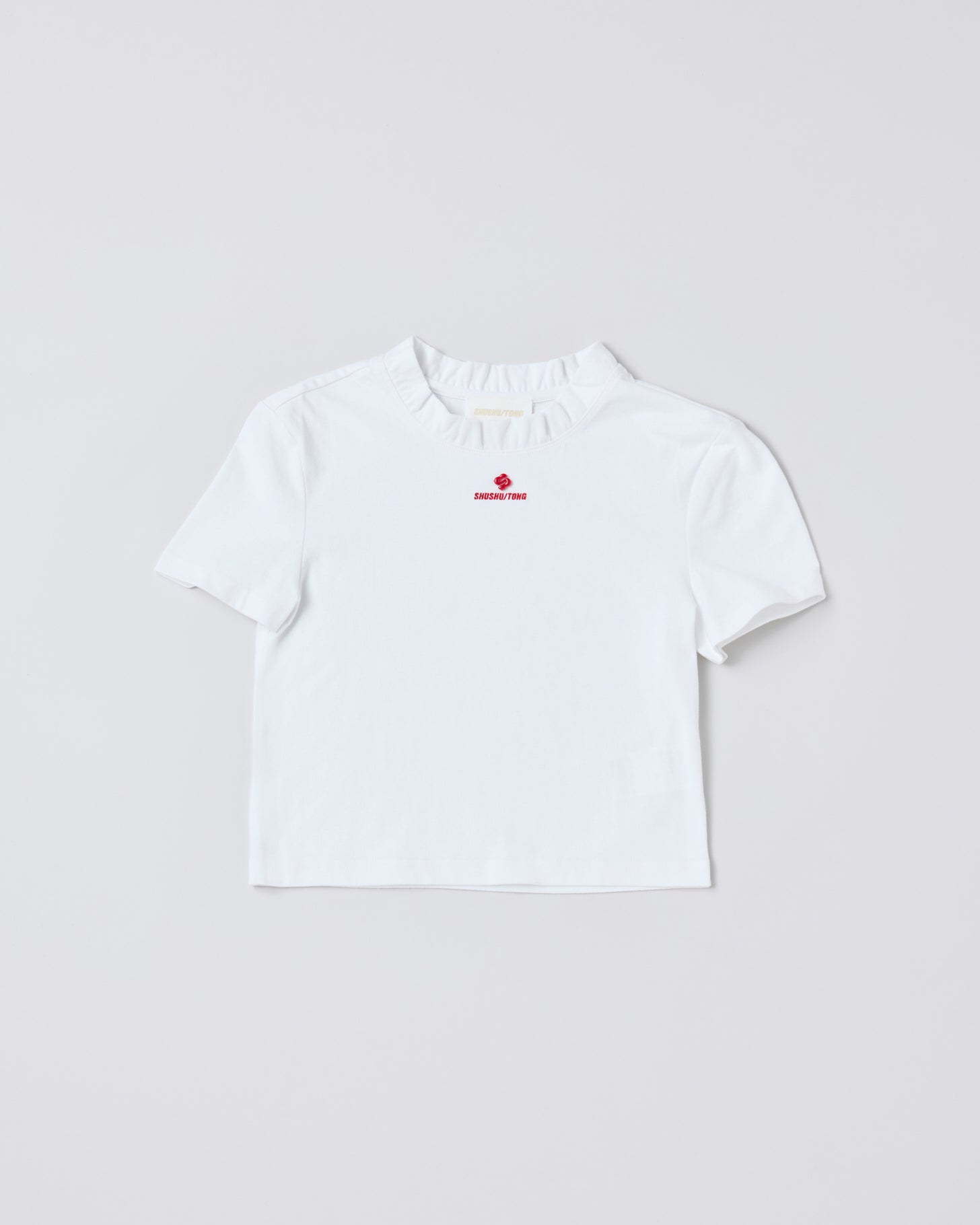 Wave Lace Collar T-Shirt(White)