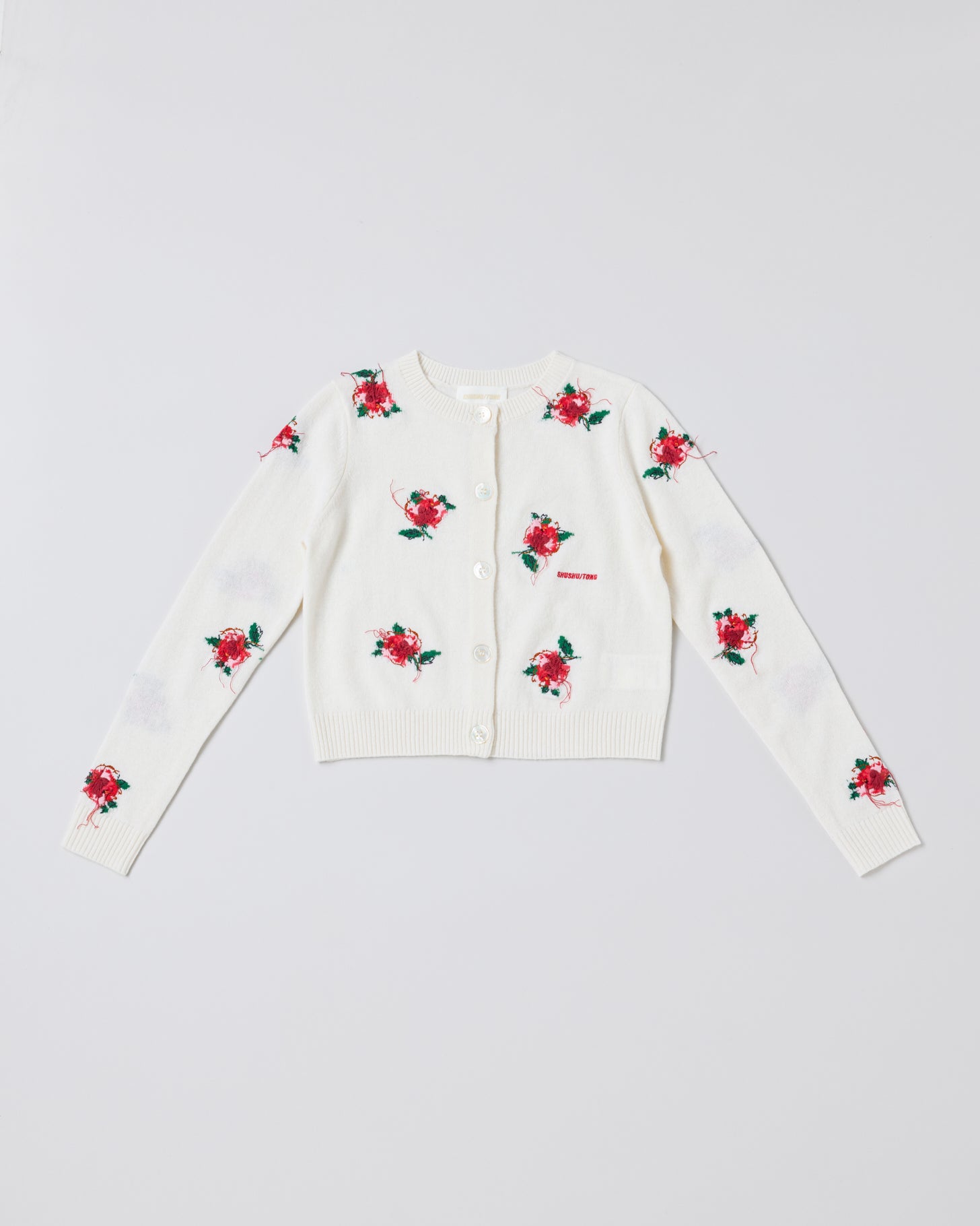 Threadwork Knit Cardigan(White)