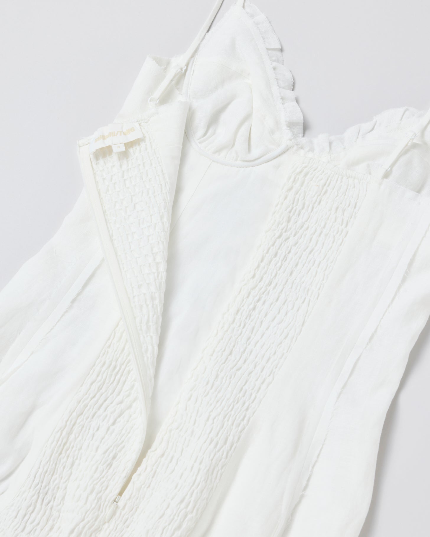 Ruched Bustier Cami Top(White)