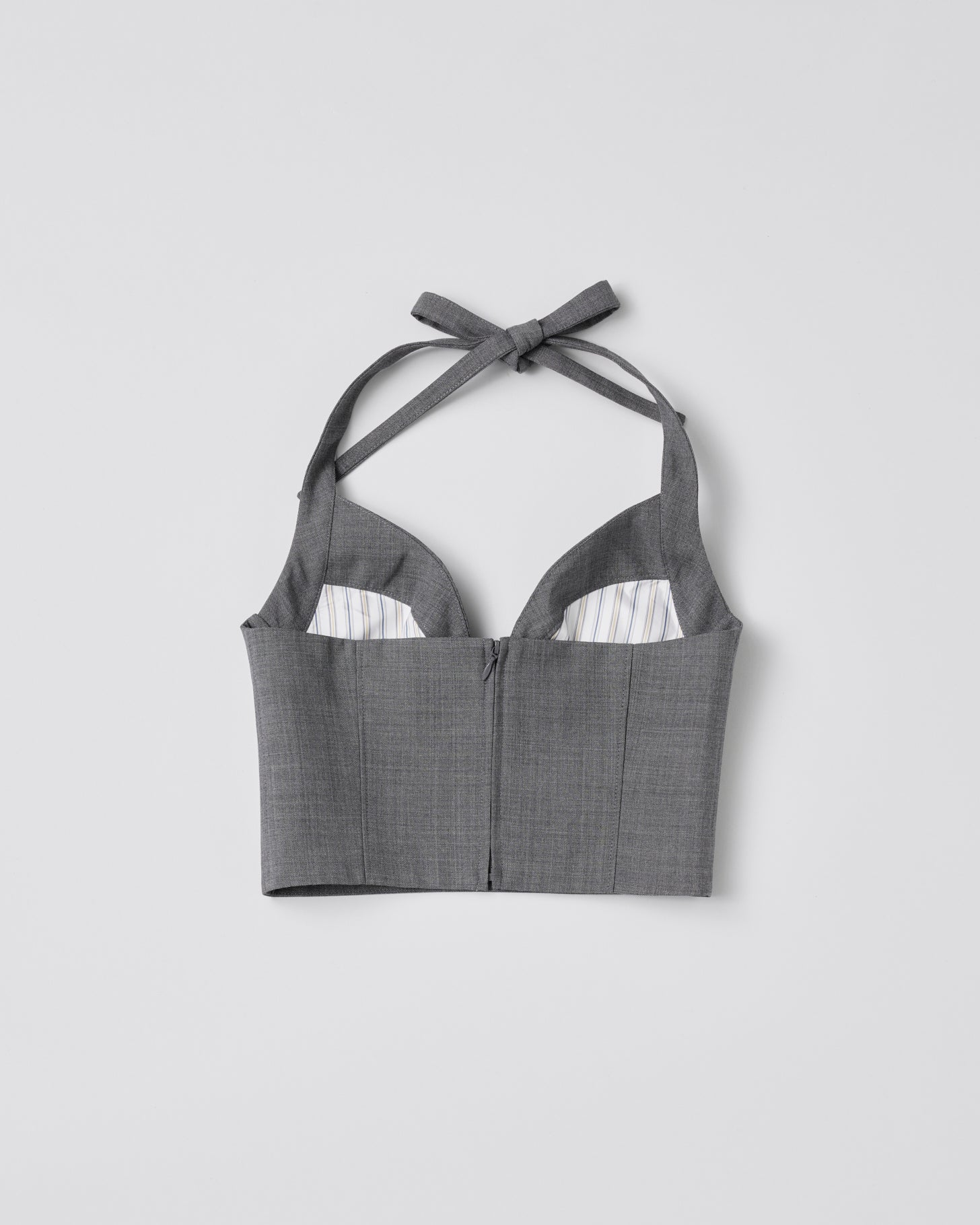 Halter Bow Tie Cami Top(Gray)