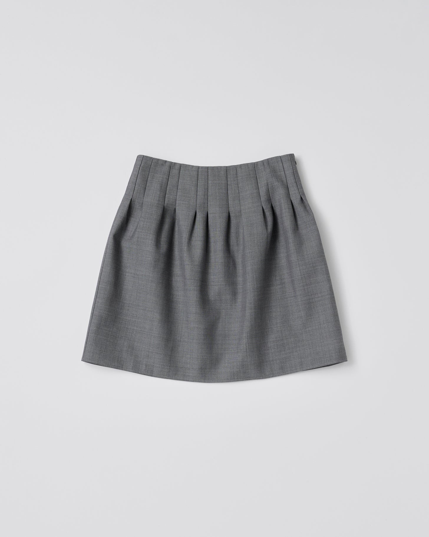Low-Waist Pleated Skirt(Gray)