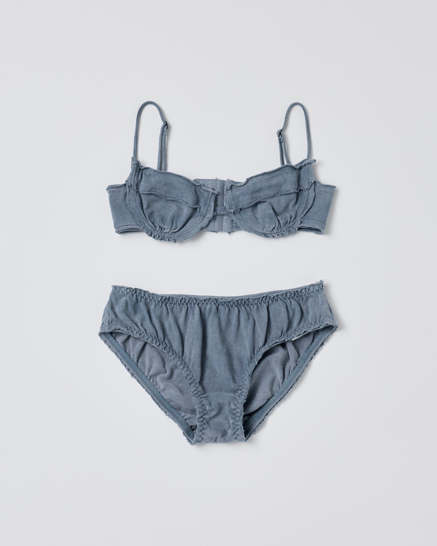 Bralette and Panty Set(Blue gray)